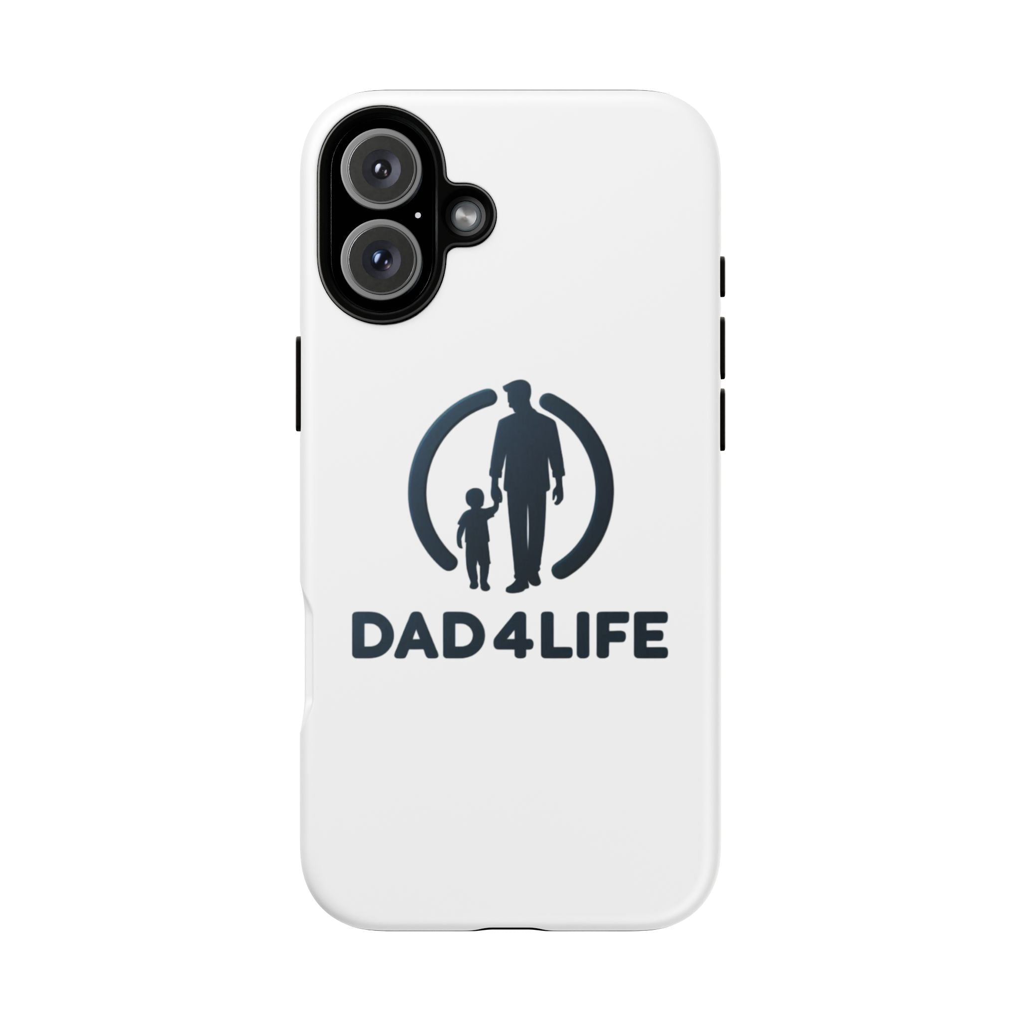 Funda protectora para teléfono Dad4Life — Funda protectora con silueta de padre e hijo