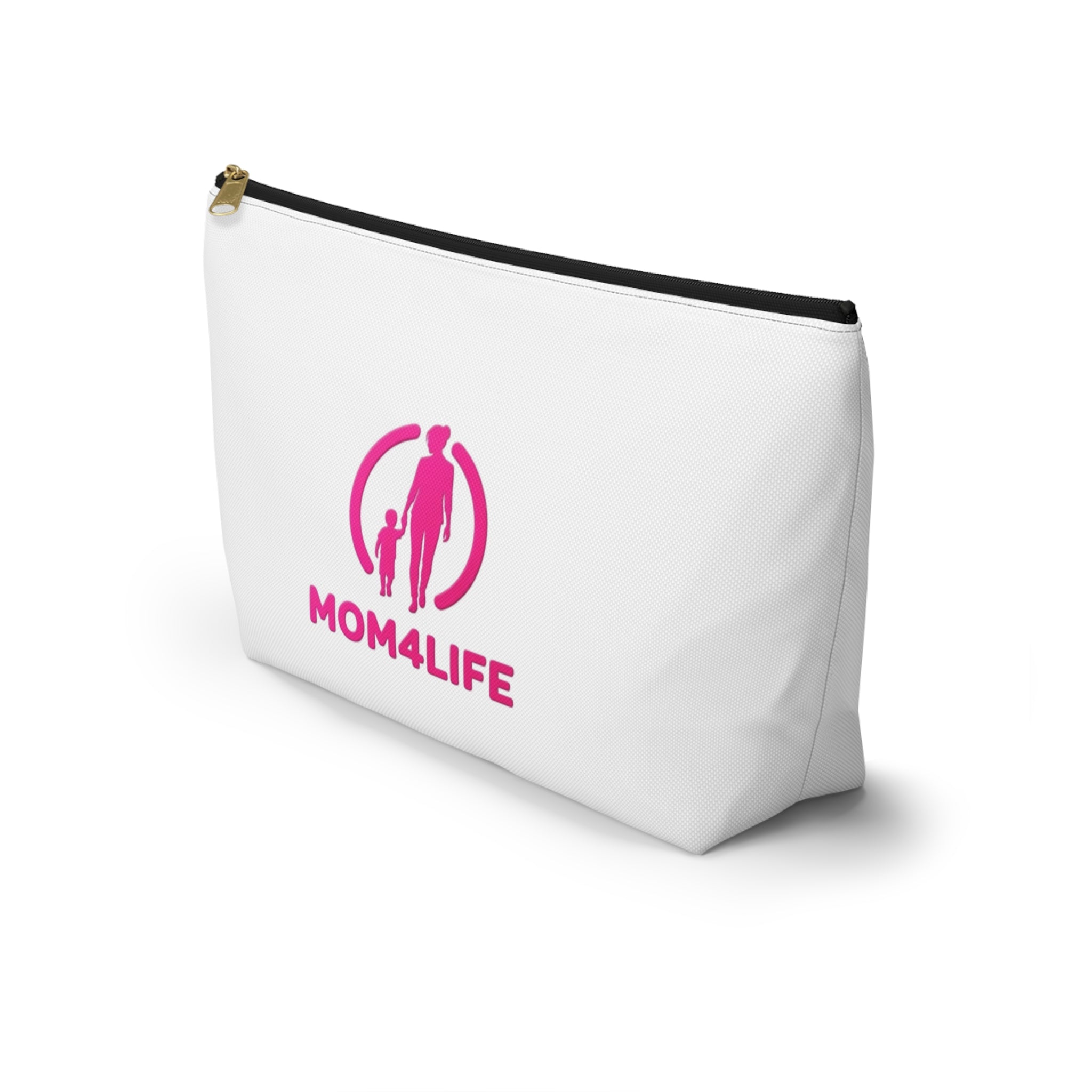 Mom4Life Accessory Pouch – Pink Mother & Child Makeup Bag