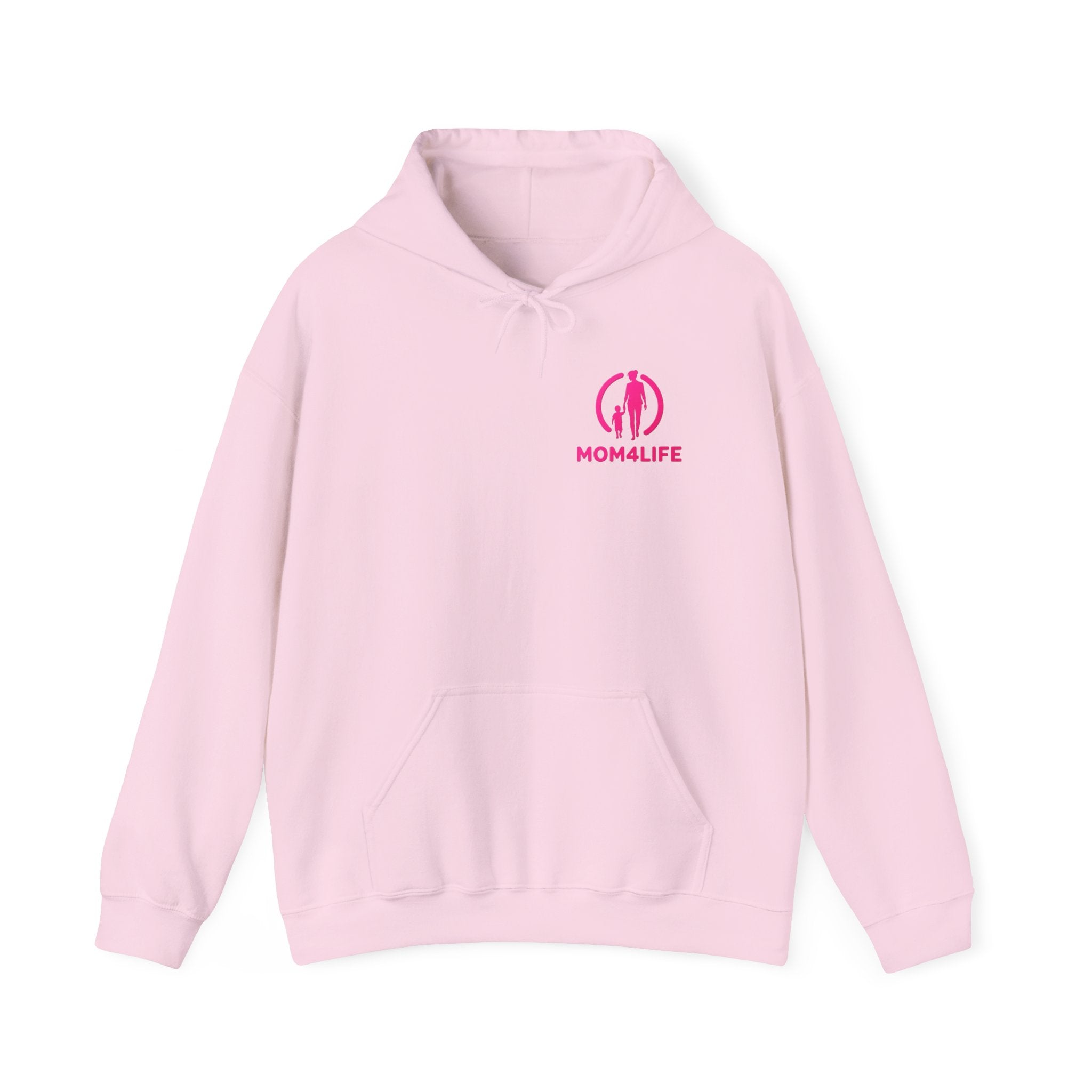Mom4Life Hoodie – Pink Logo Mother's Day Pullover