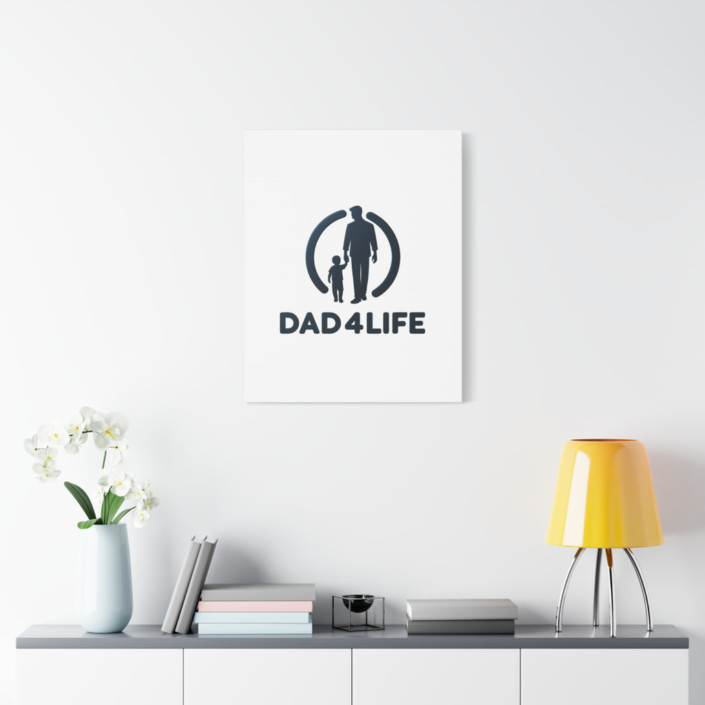 Canvas Wall Art — “DAD4LIFE” Father & Child Matte Stretched Canvas