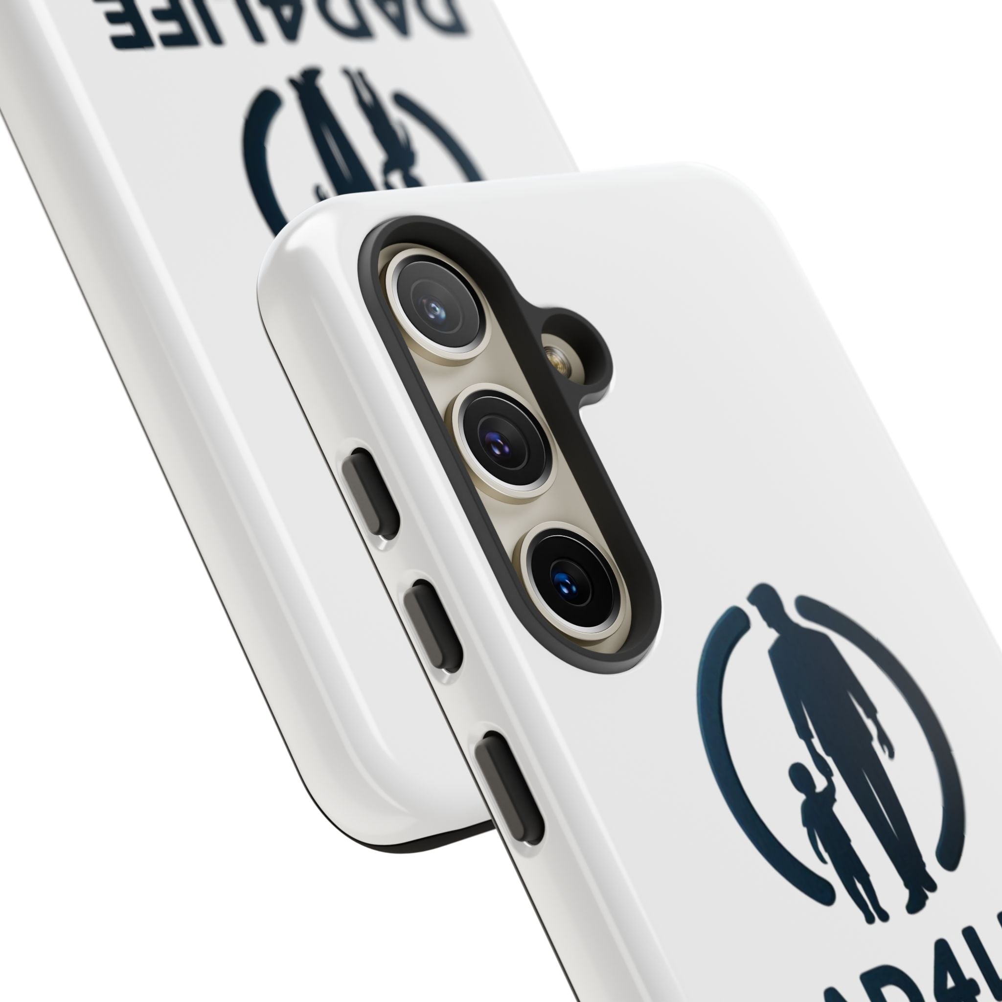 Funda protectora para teléfono Dad4Life — Funda protectora con silueta de padre e hijo