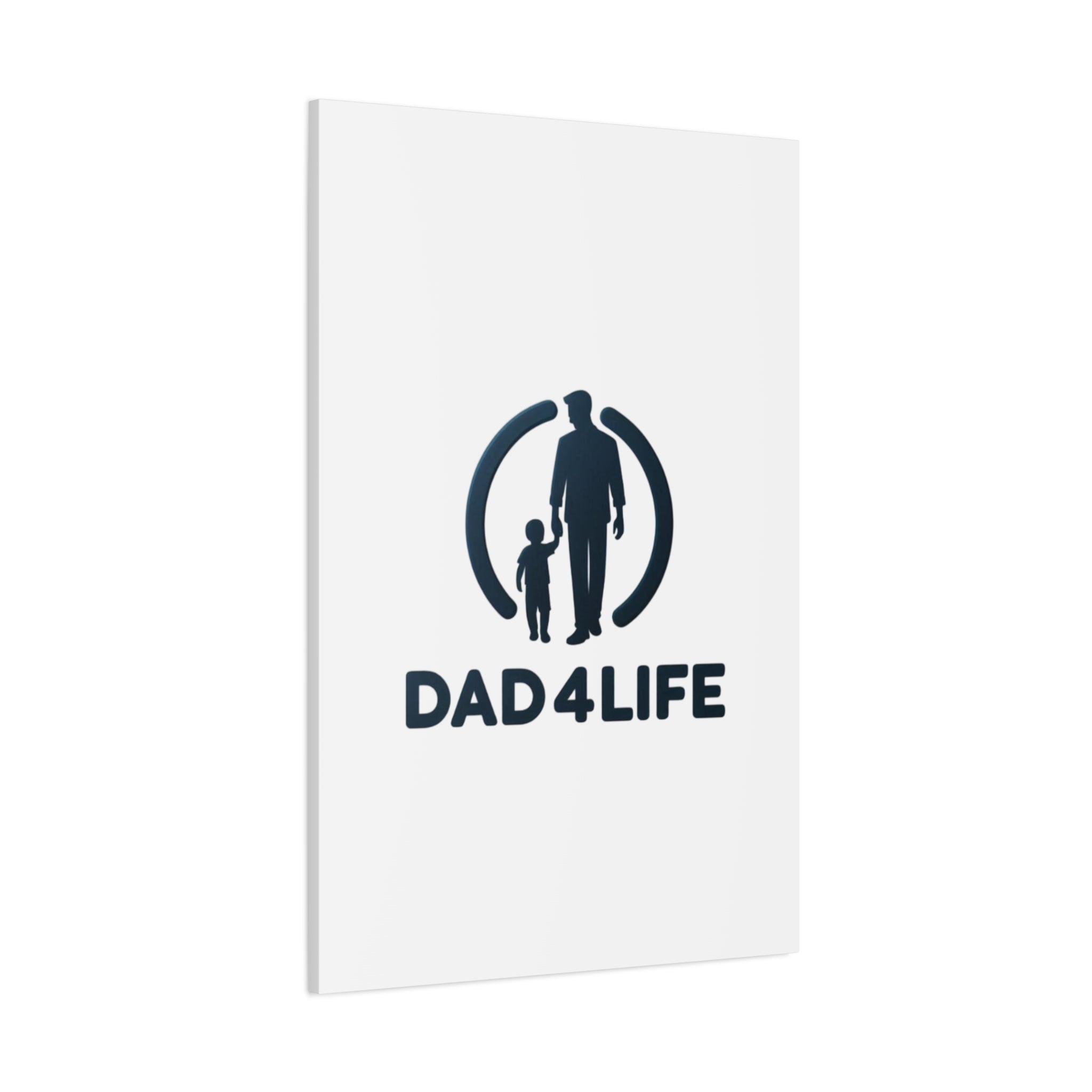 Canvas Wall Art — “DAD4LIFE” Father & Child Matte Stretched Canvas