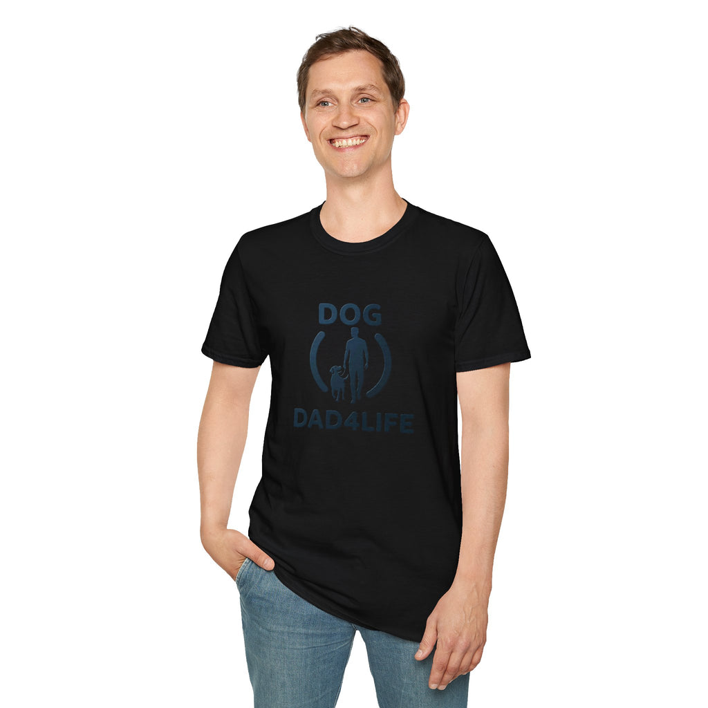 Dog Dad T-Shirt — "DOG DAD4LIFE" Graphic Tee for Dog Lovers