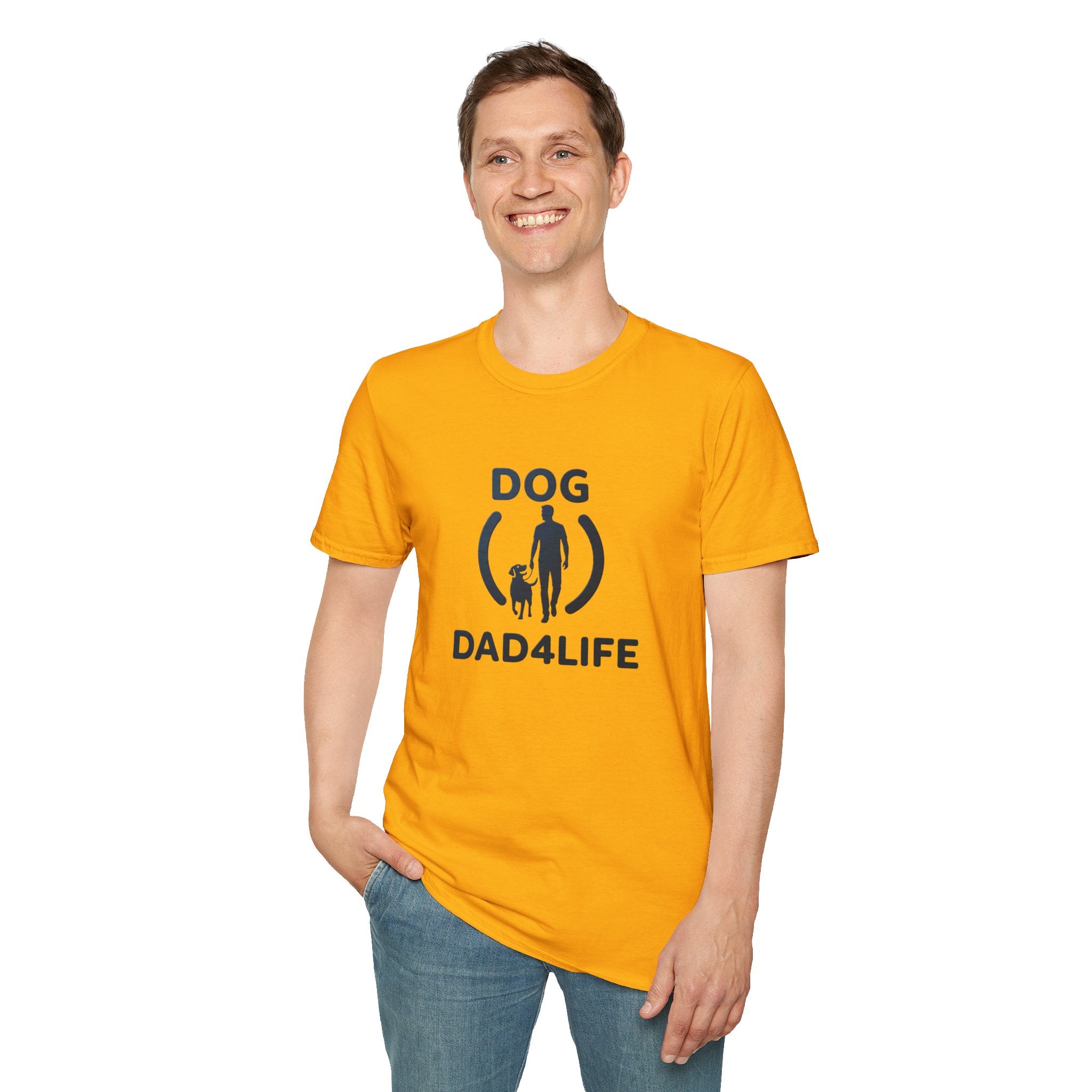 Dog Dad T-Shirt — "DOG DAD4LIFE" Graphic Tee for Dog Lovers
