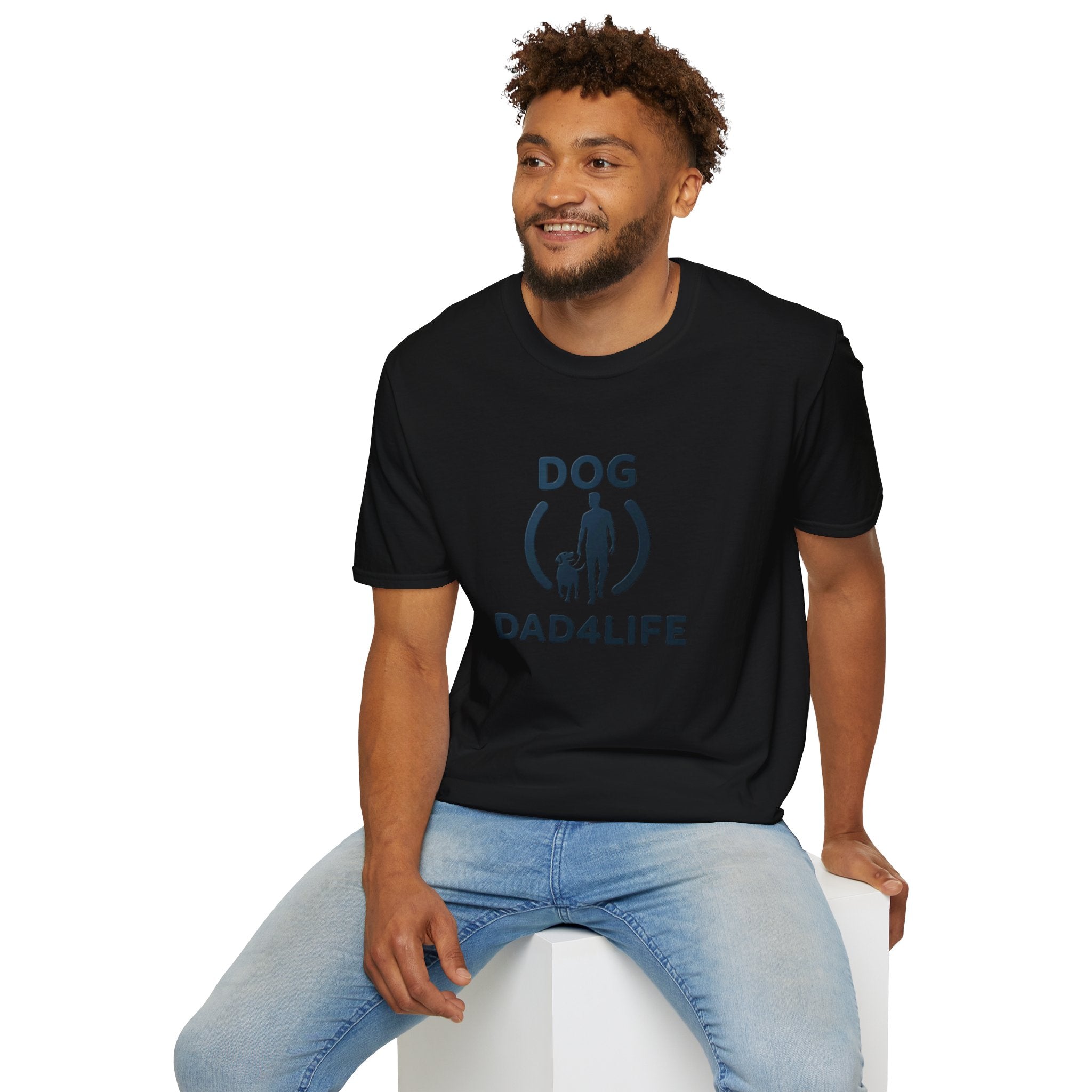 Dog Dad T-Shirt — "DOG DAD4LIFE" Graphic Tee for Dog Lovers