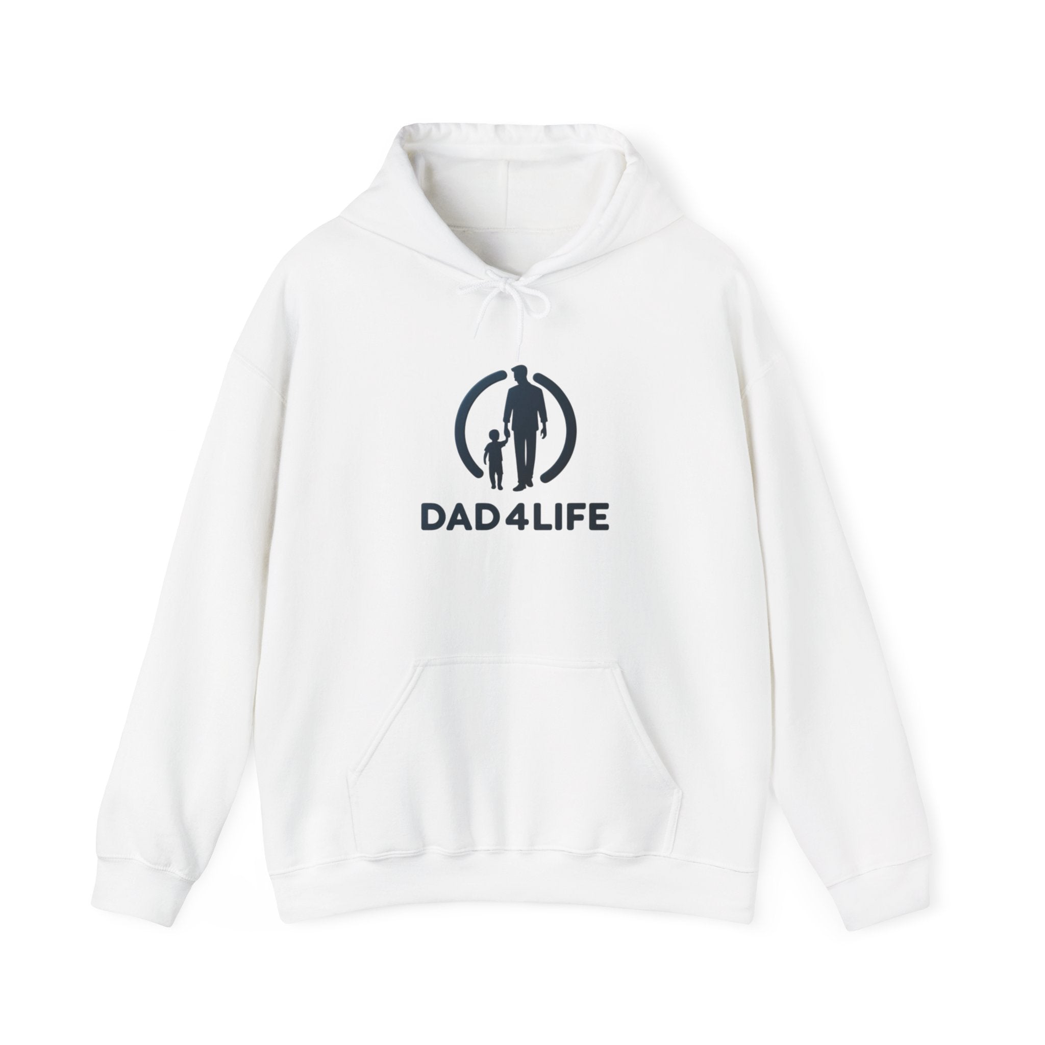 Dad 4 Life Hoodie — Father & Son Silhouette Pullover with Noir City Back Print