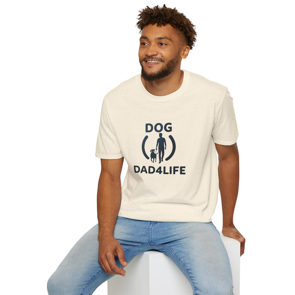 Dog Dad T-Shirt — "DOG DAD4LIFE" Graphic Tee for Dog Lovers