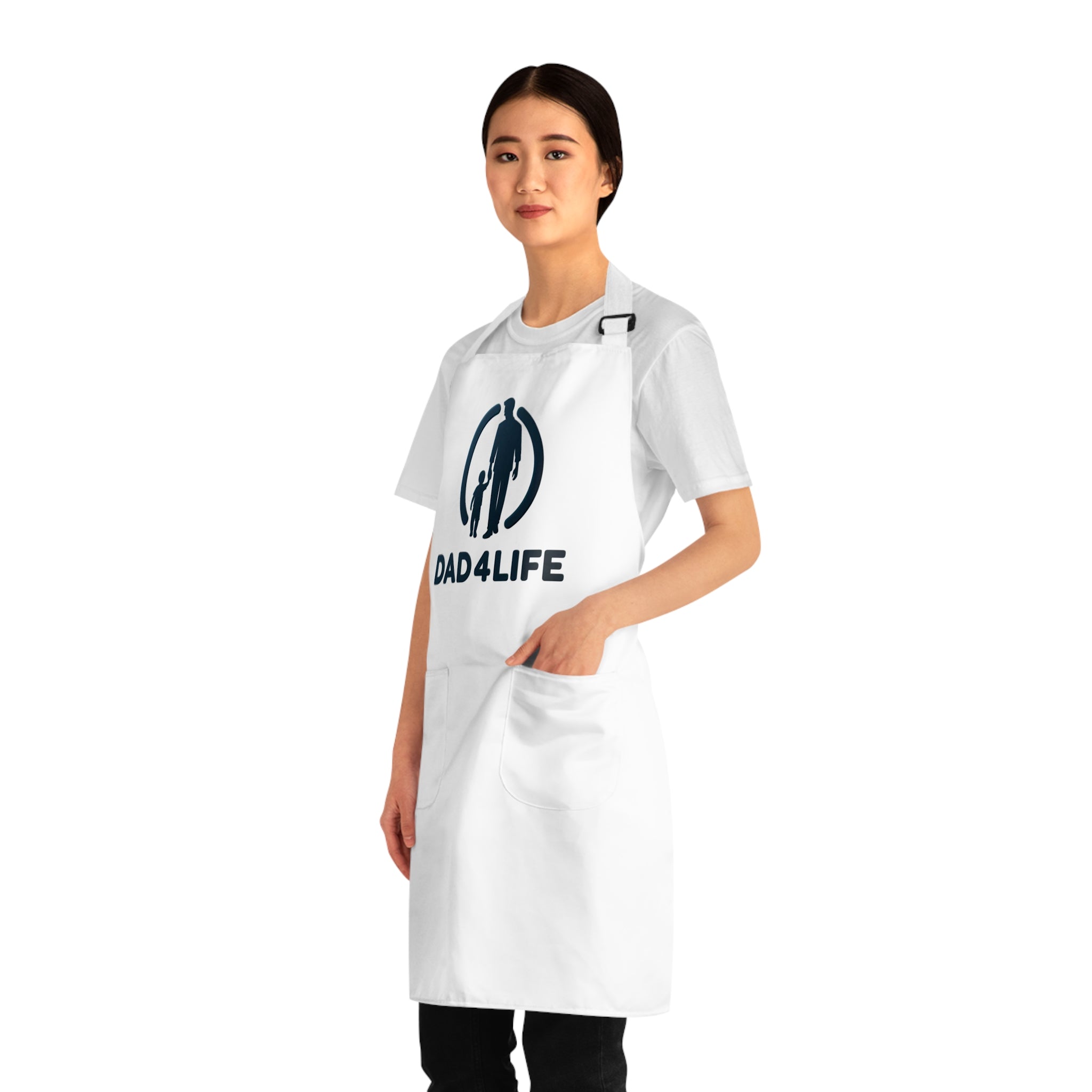 Dad4Life Cooking Apron — Father's Day Gift Dad & Child Silhouette Apron