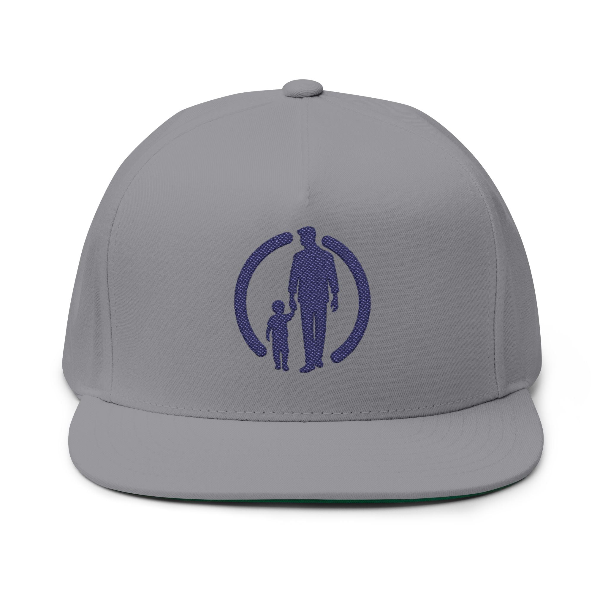 Dad4Life Embroidered Flat Bill Cap — Father & Child Logo Snapback