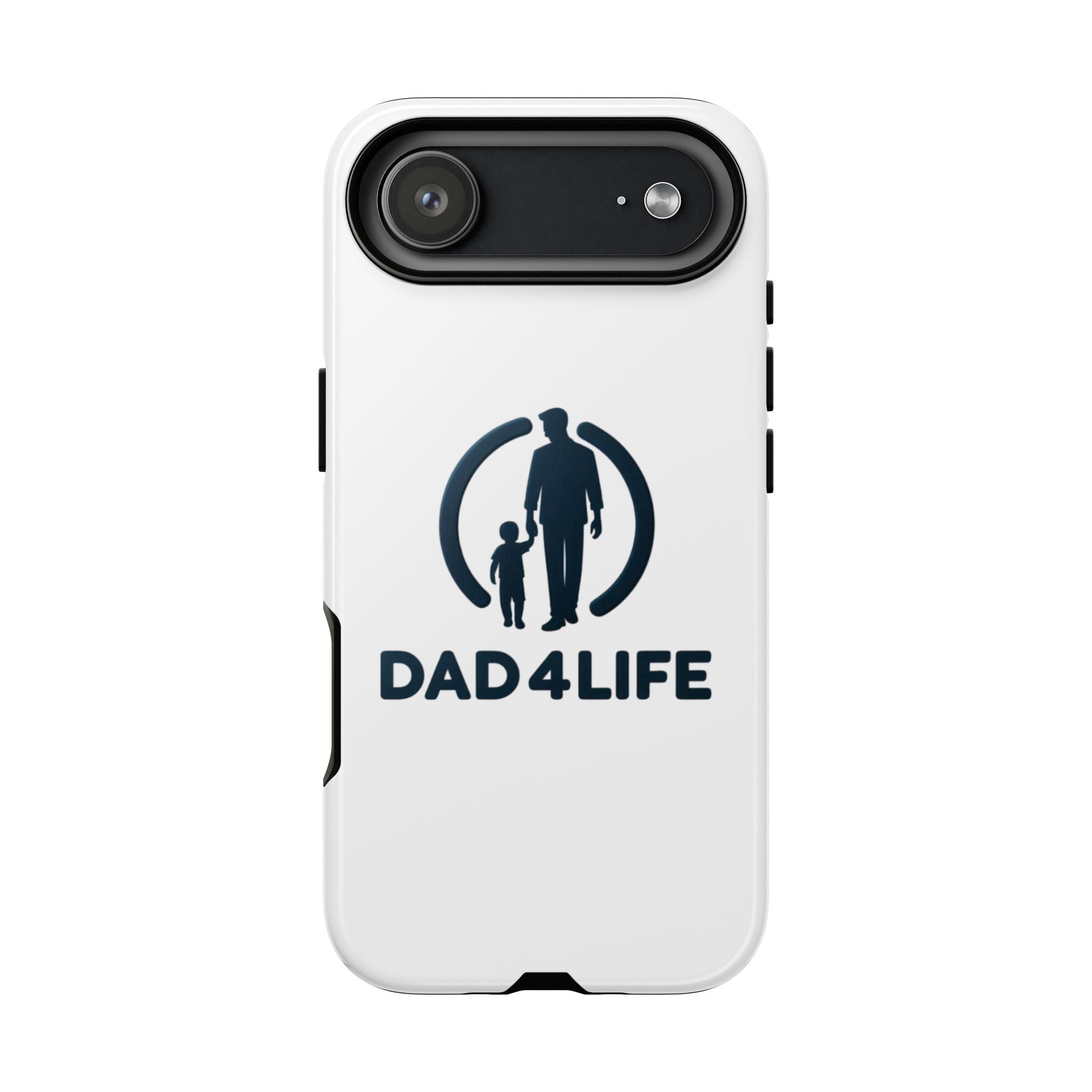 Funda protectora para teléfono Dad4Life — Funda protectora con silueta de padre e hijo