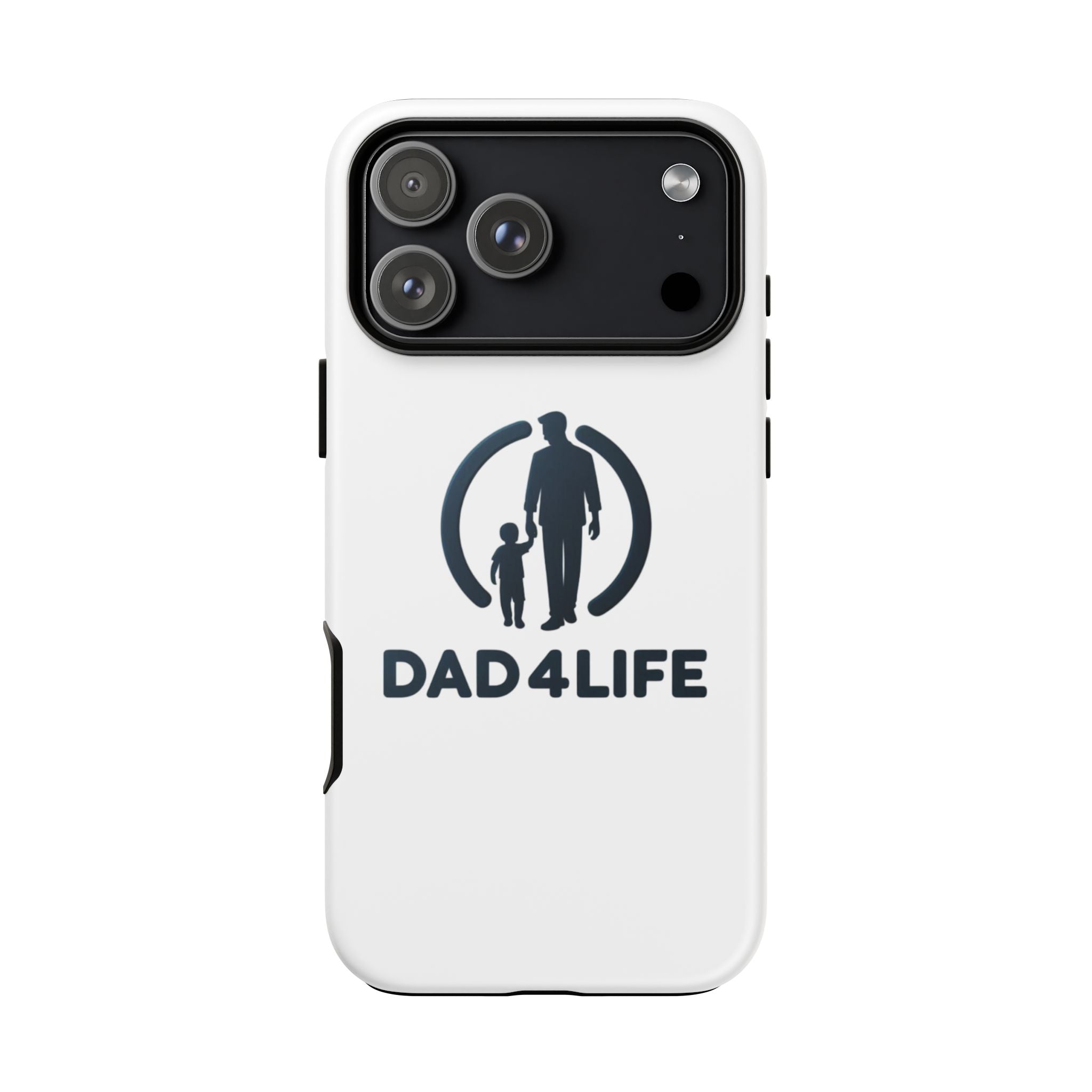 Funda protectora para teléfono Dad4Life — Funda protectora con silueta de padre e hijo