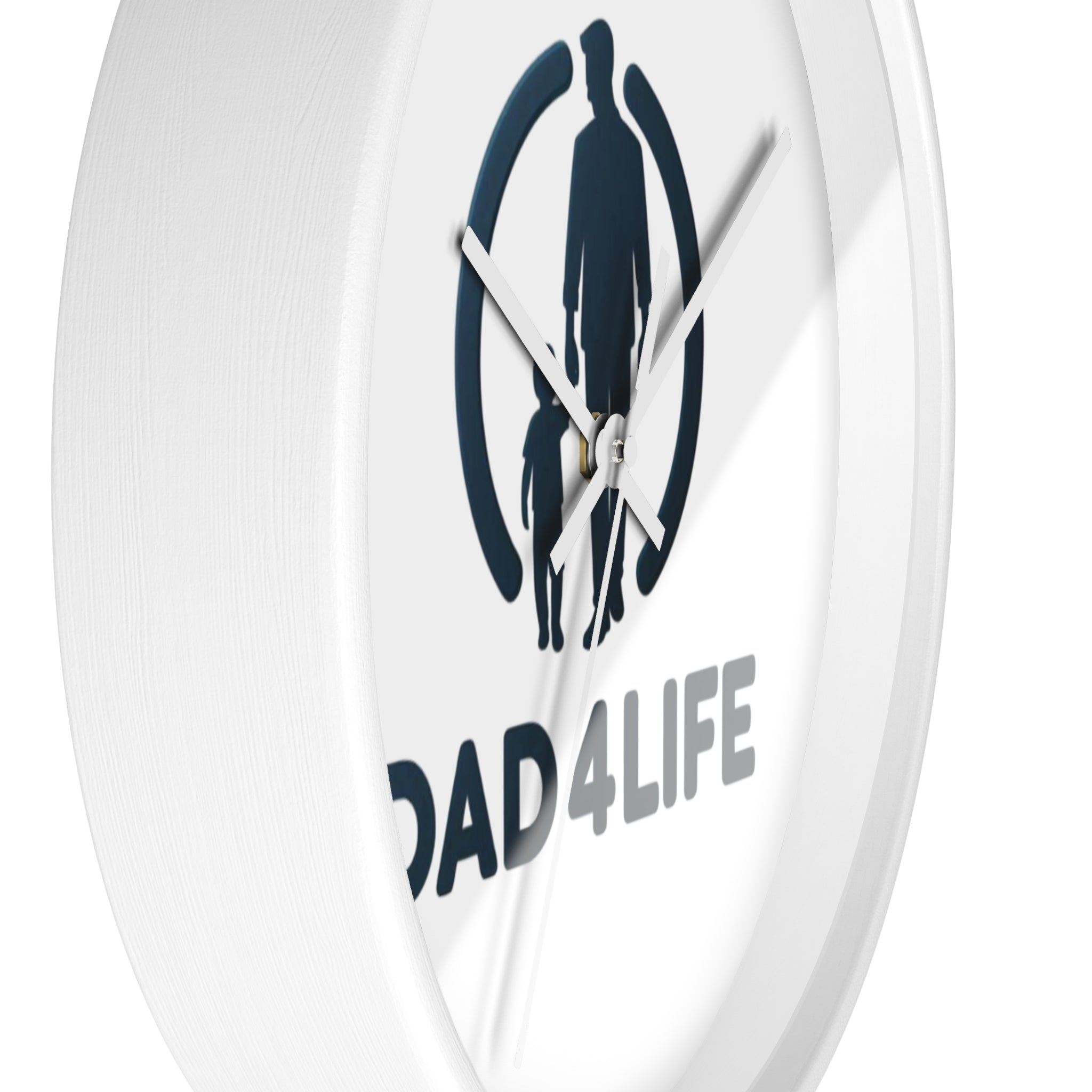 Dad4Life Wall Clock — Father & Child Silhouette Decorative Clock, Gift for Dads (Father's Day)