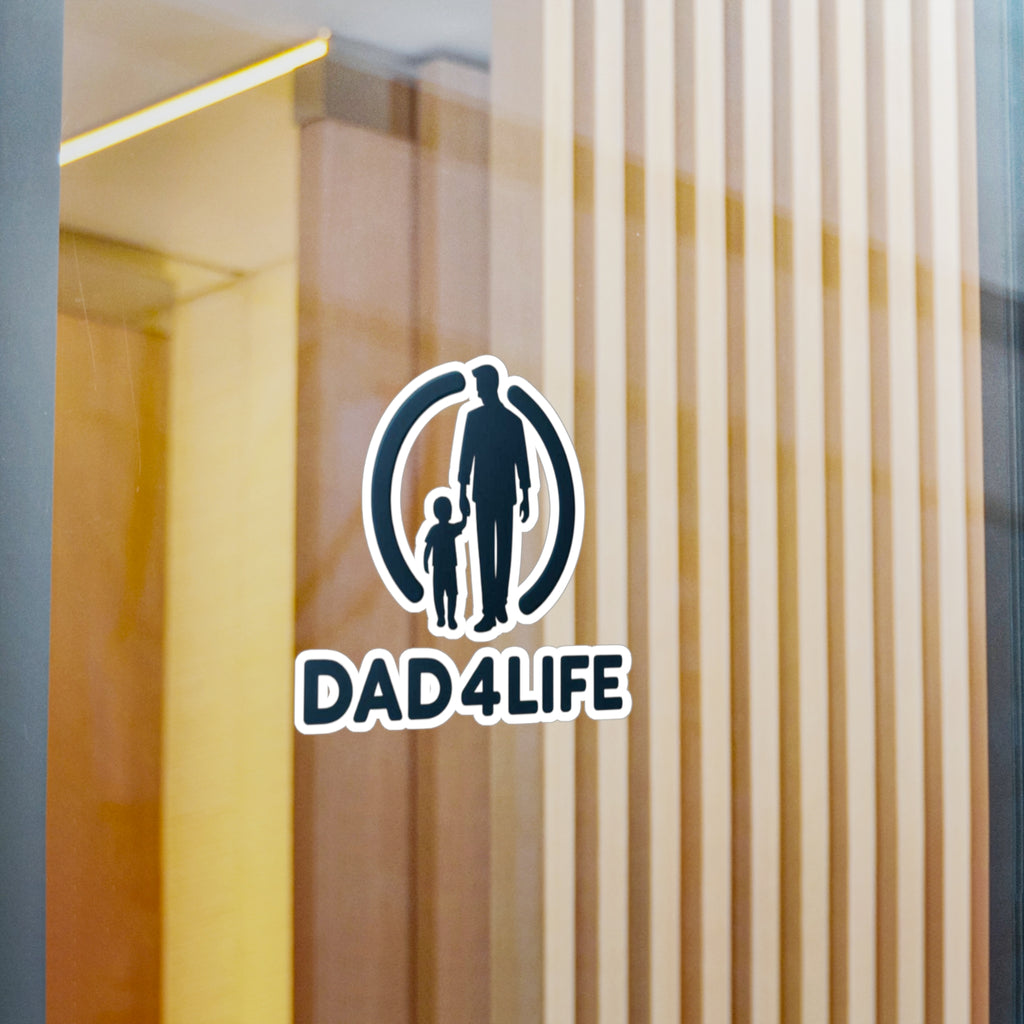 Dad4Life Vinyl Sticker — Father & Child Kiss-Cut Decal (Perfect for Cars, Laptops & Gifts)