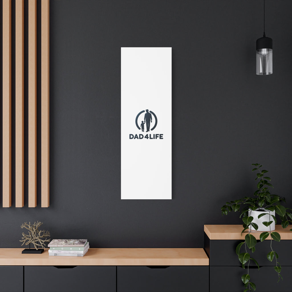 Canvas Wall Art — “DAD4LIFE” Father & Child Matte Stretched Canvas