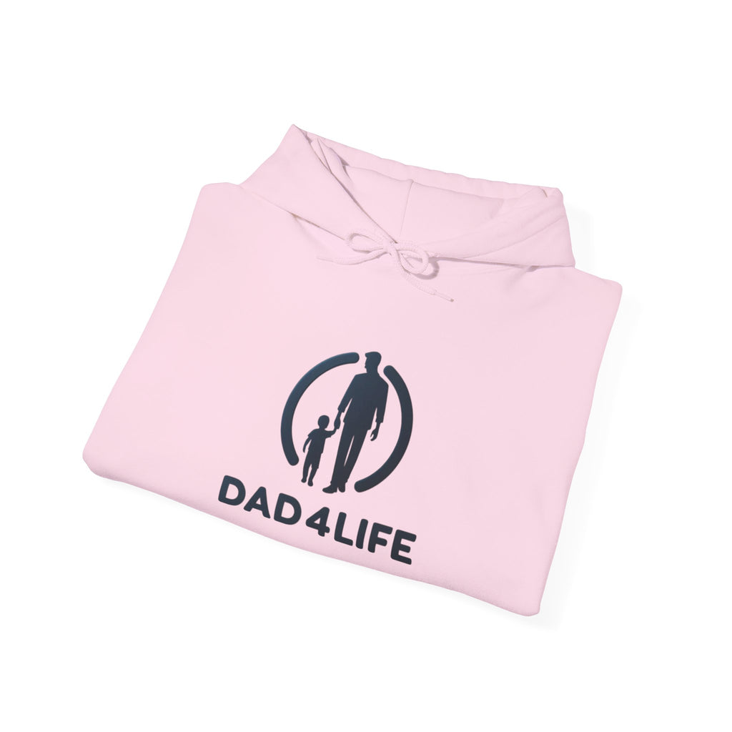 Dad 4 Life Hoodie — Father & Son Silhouette Pullover with Noir City Back Print