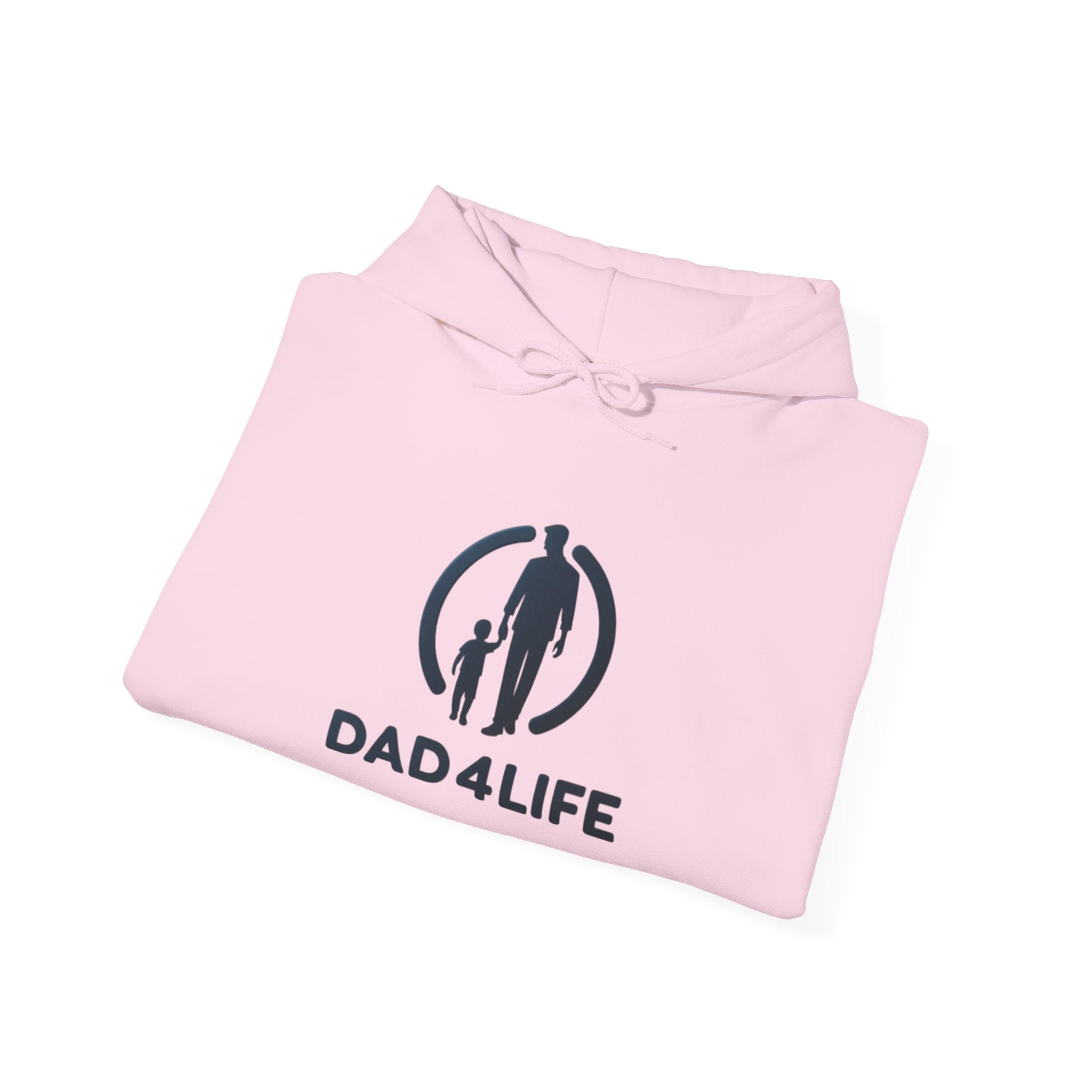 Dad 4 Life Hoodie — Father & Son Silhouette Pullover with Noir City Back Print