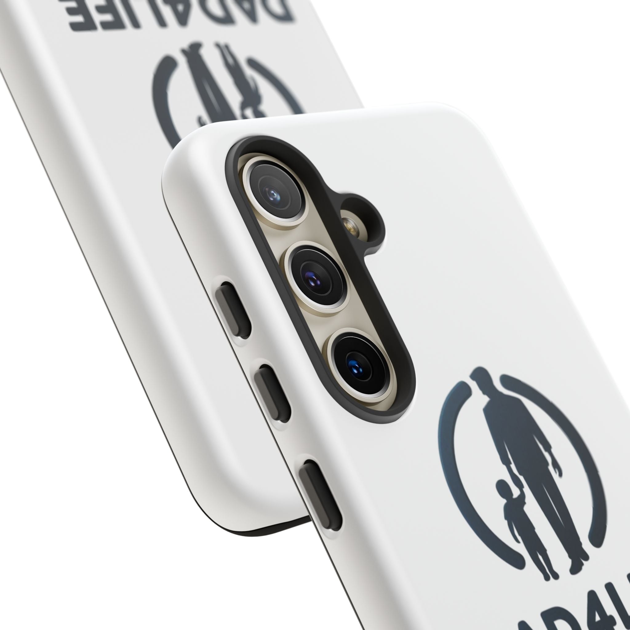 Funda protectora para teléfono Dad4Life — Funda protectora con silueta de padre e hijo