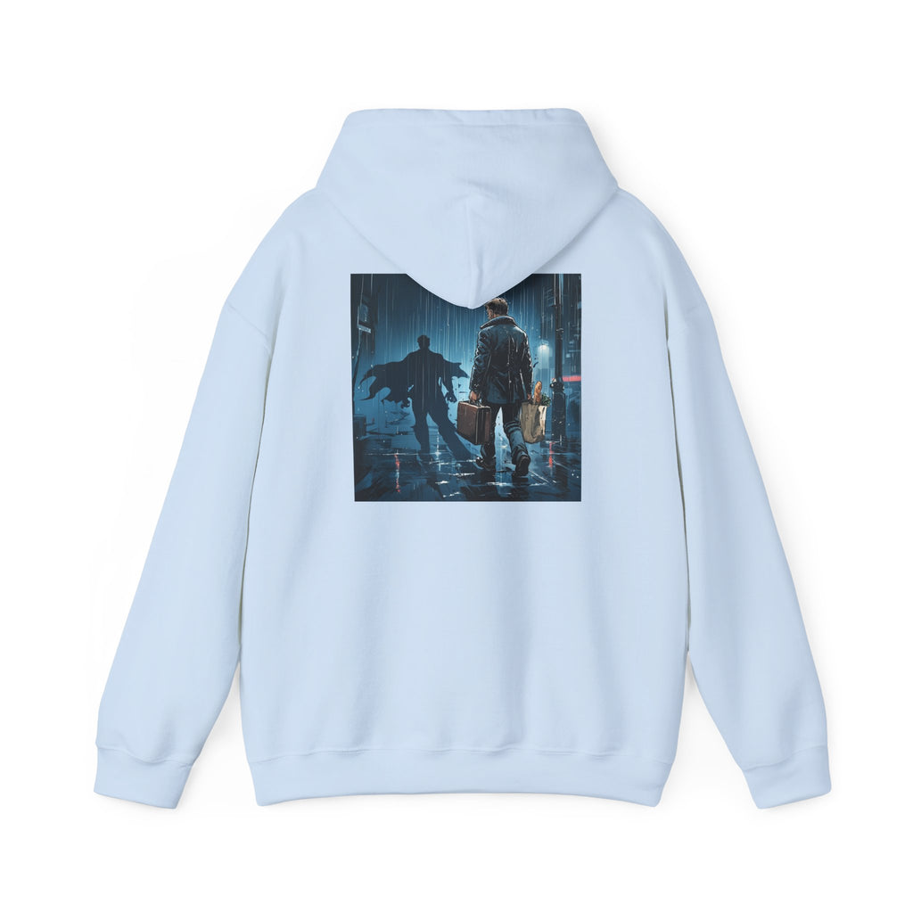 Dad 4 Life Hoodie — Father & Son Silhouette Pullover with Noir City Back Print