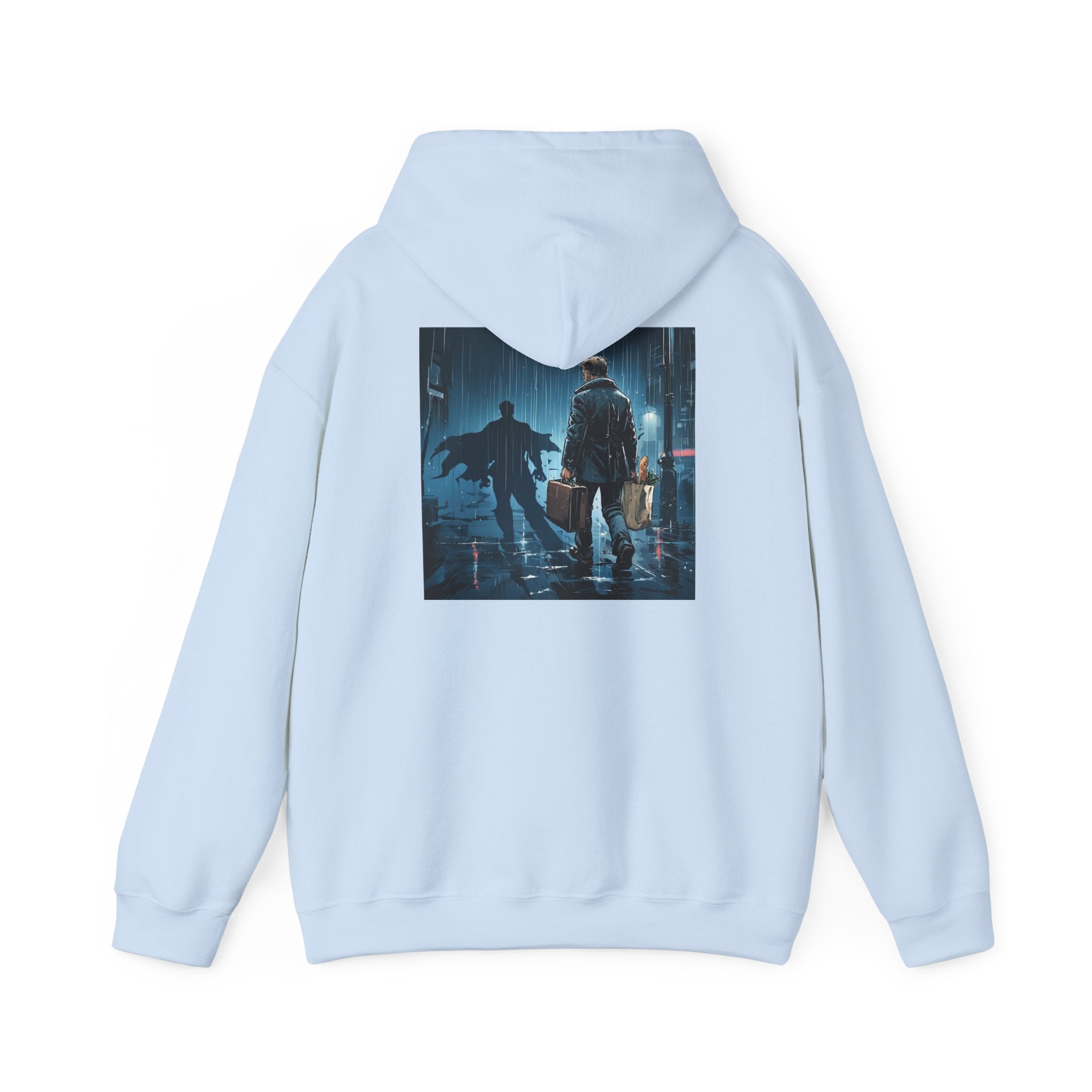Dad 4 Life Hoodie — Father & Son Silhouette Pullover with Noir City Back Print