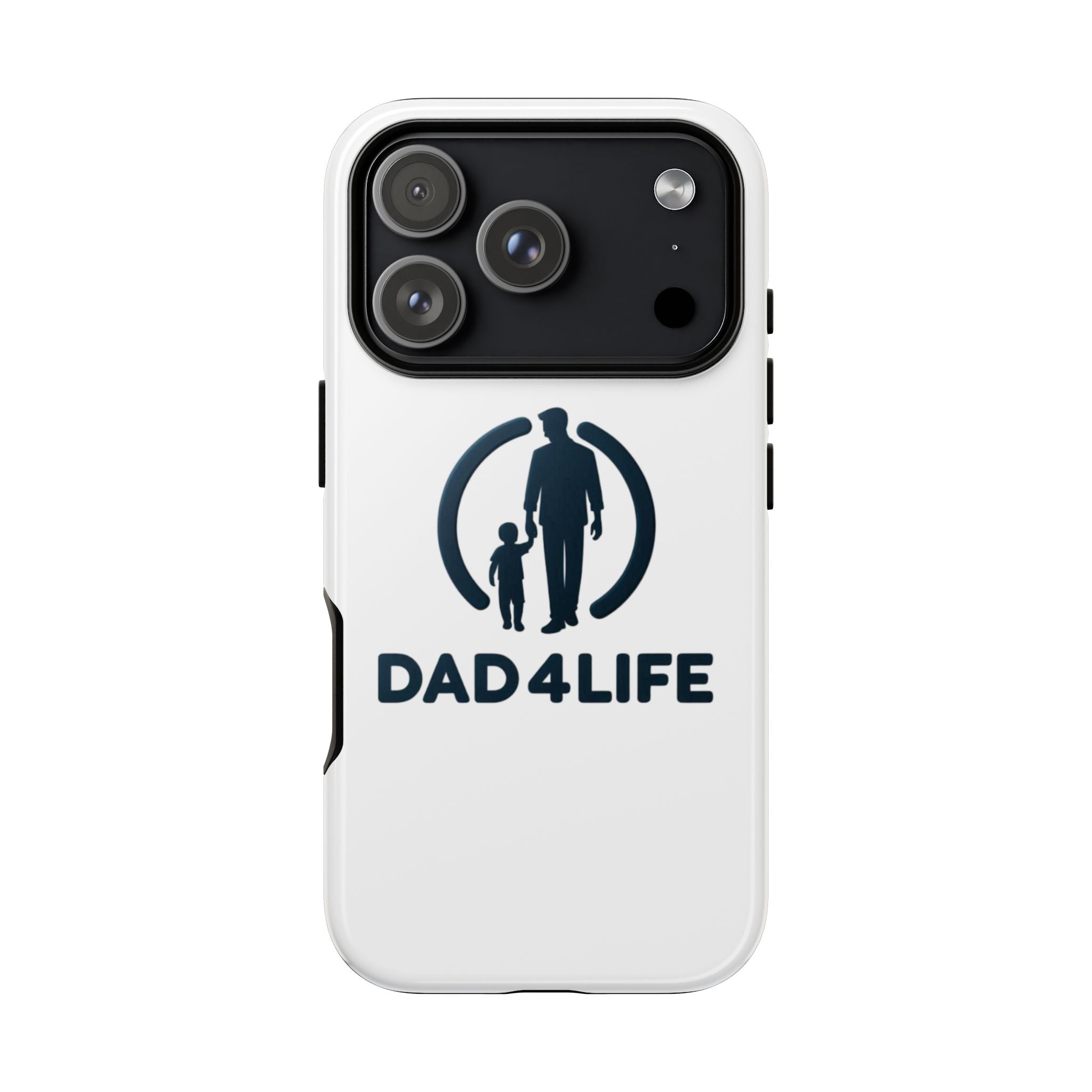 Funda protectora para teléfono Dad4Life — Funda protectora con silueta de padre e hijo