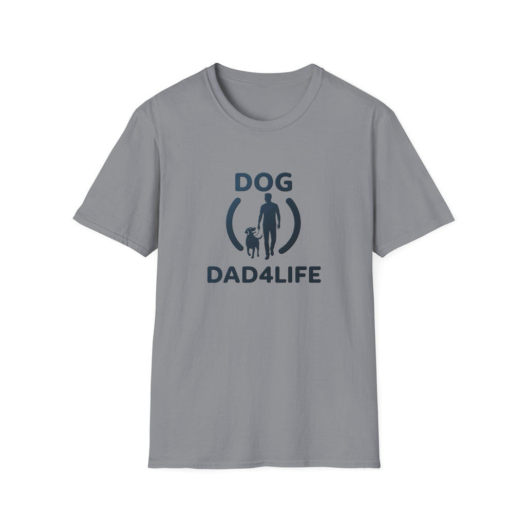 Dog Dad T-Shirt — "DOG DAD4LIFE" Graphic Tee for Dog Lovers