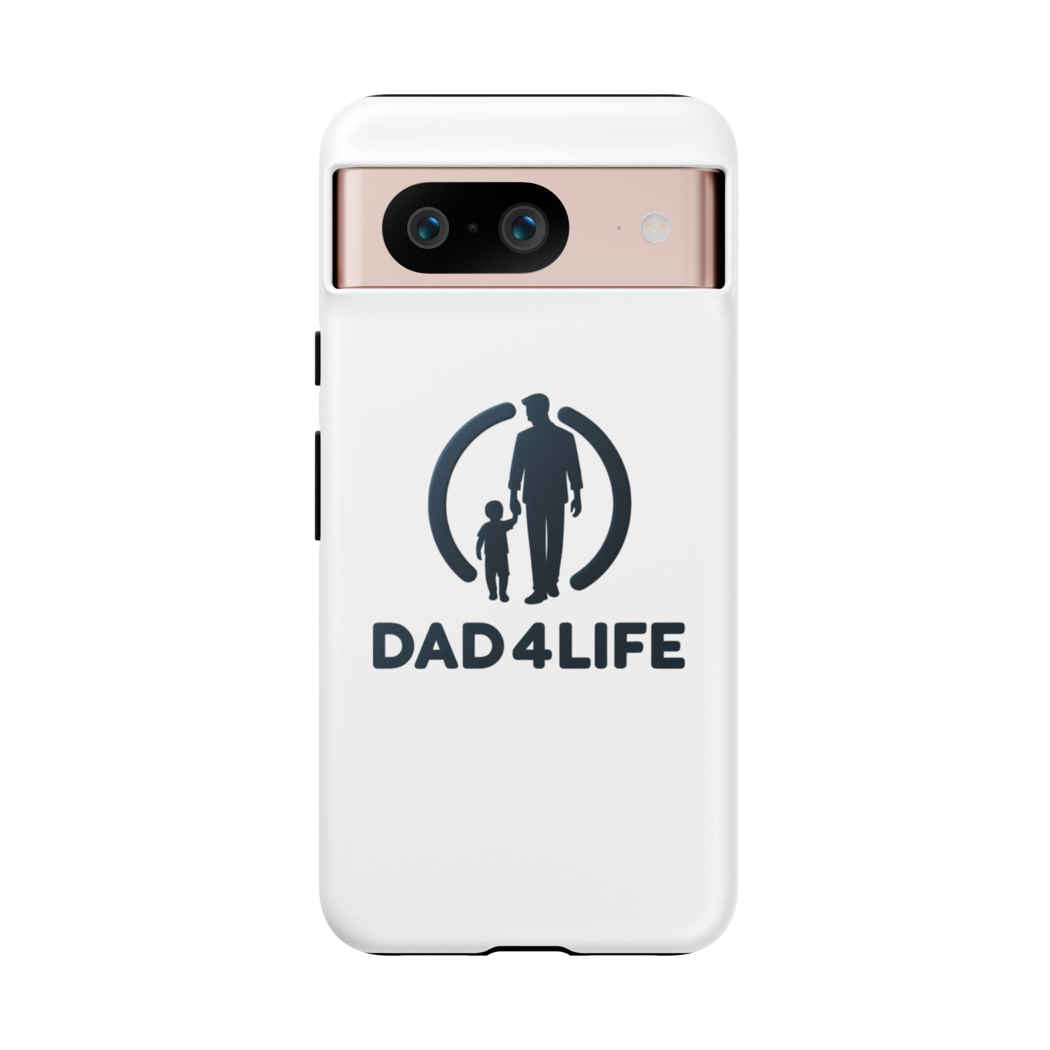Funda protectora para teléfono Dad4Life — Funda protectora con silueta de padre e hijo