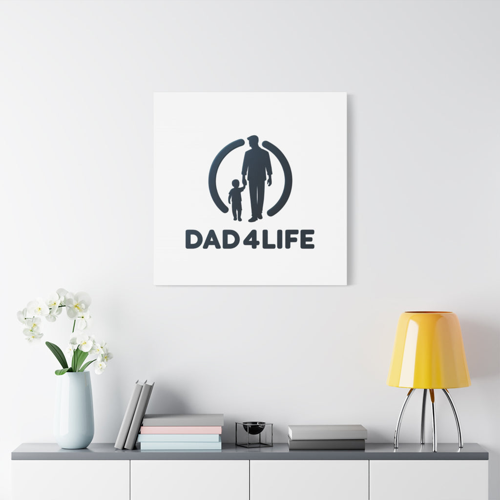 Canvas Wall Art — “DAD4LIFE” Father & Child Matte Stretched Canvas