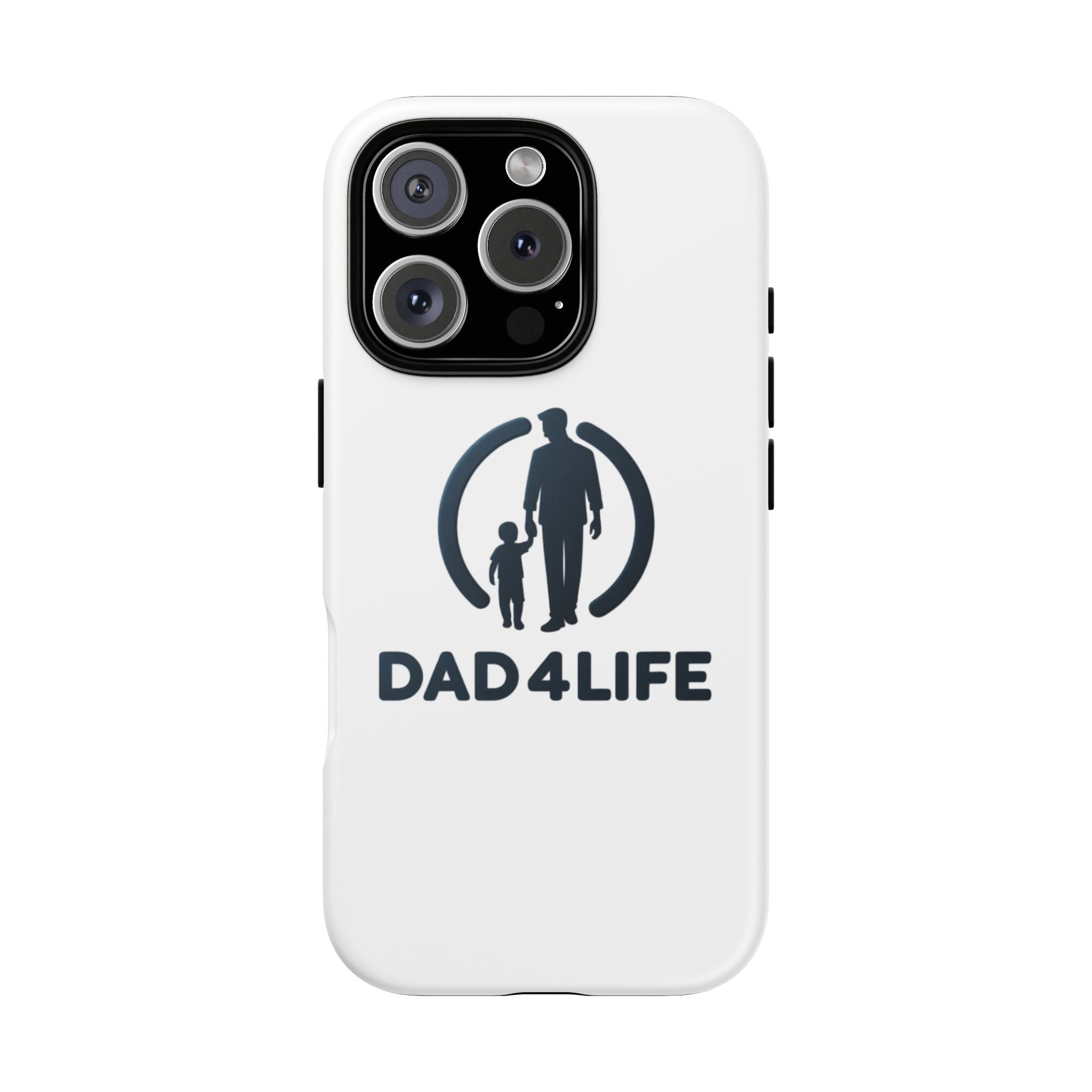 Funda protectora para teléfono Dad4Life — Funda protectora con silueta de padre e hijo