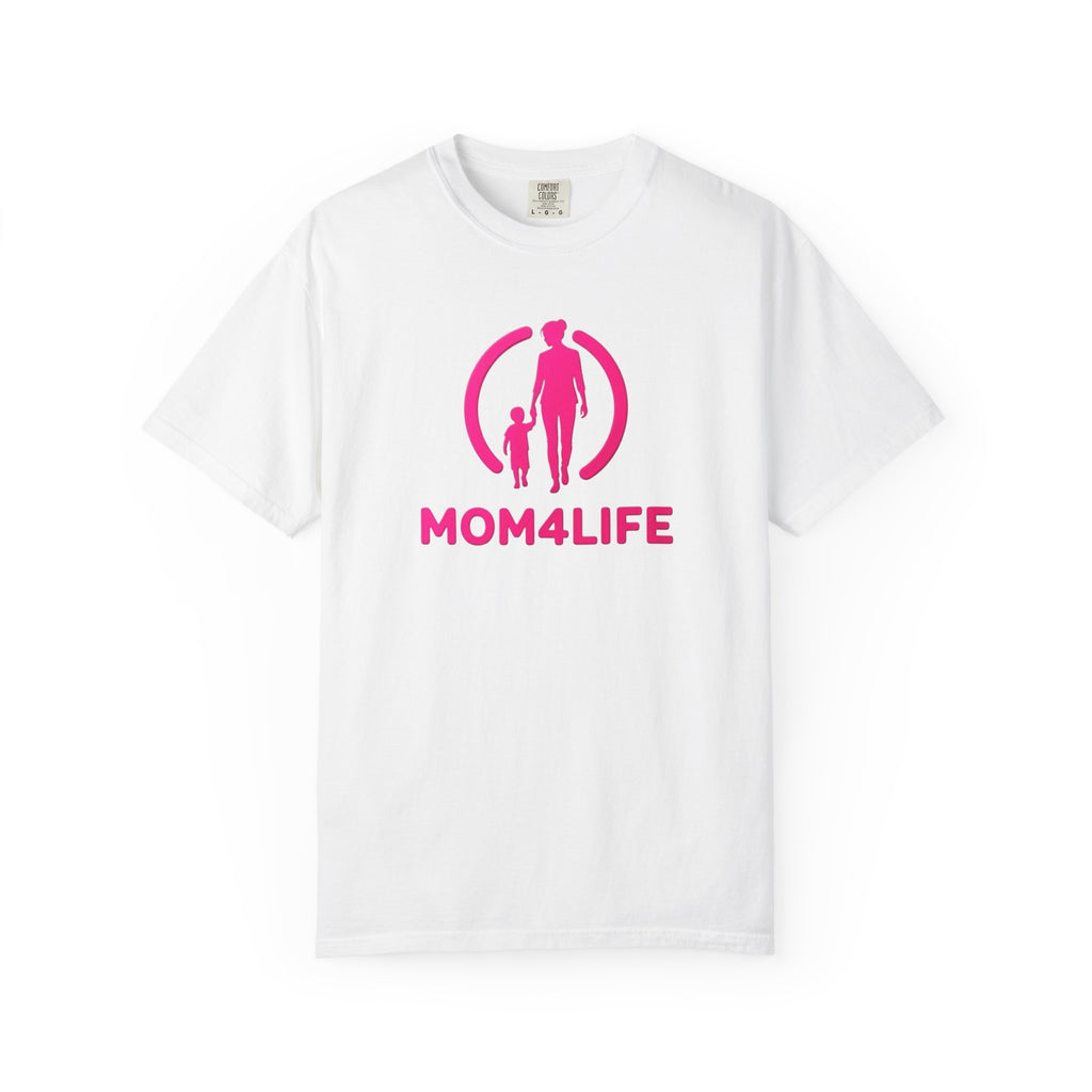 Mom4Life T-Shirt — Mother's Day Graphic Tee with Mom and Child Silhouette