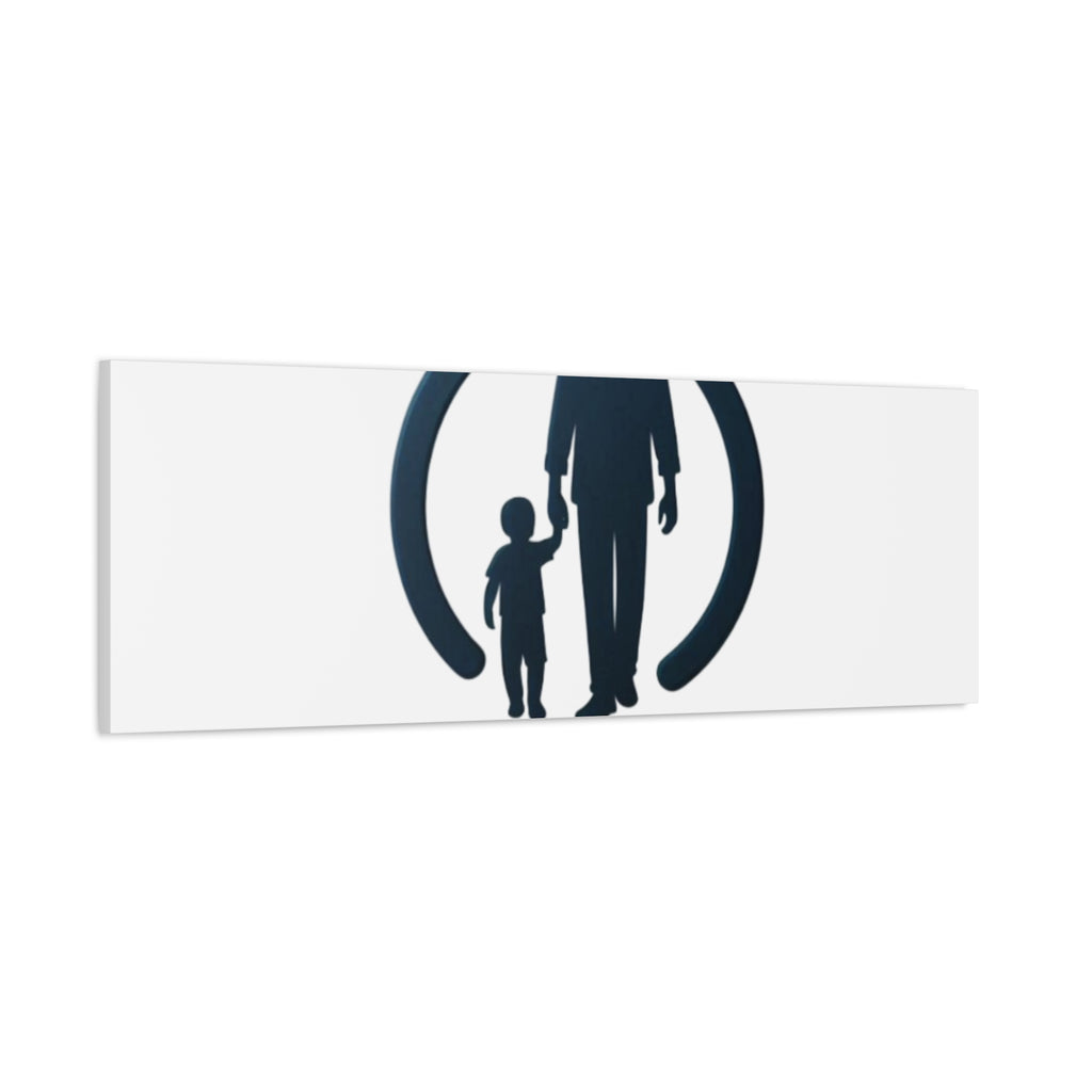 Canvas Wall Art — “DAD4LIFE” Father & Child Matte Stretched Canvas