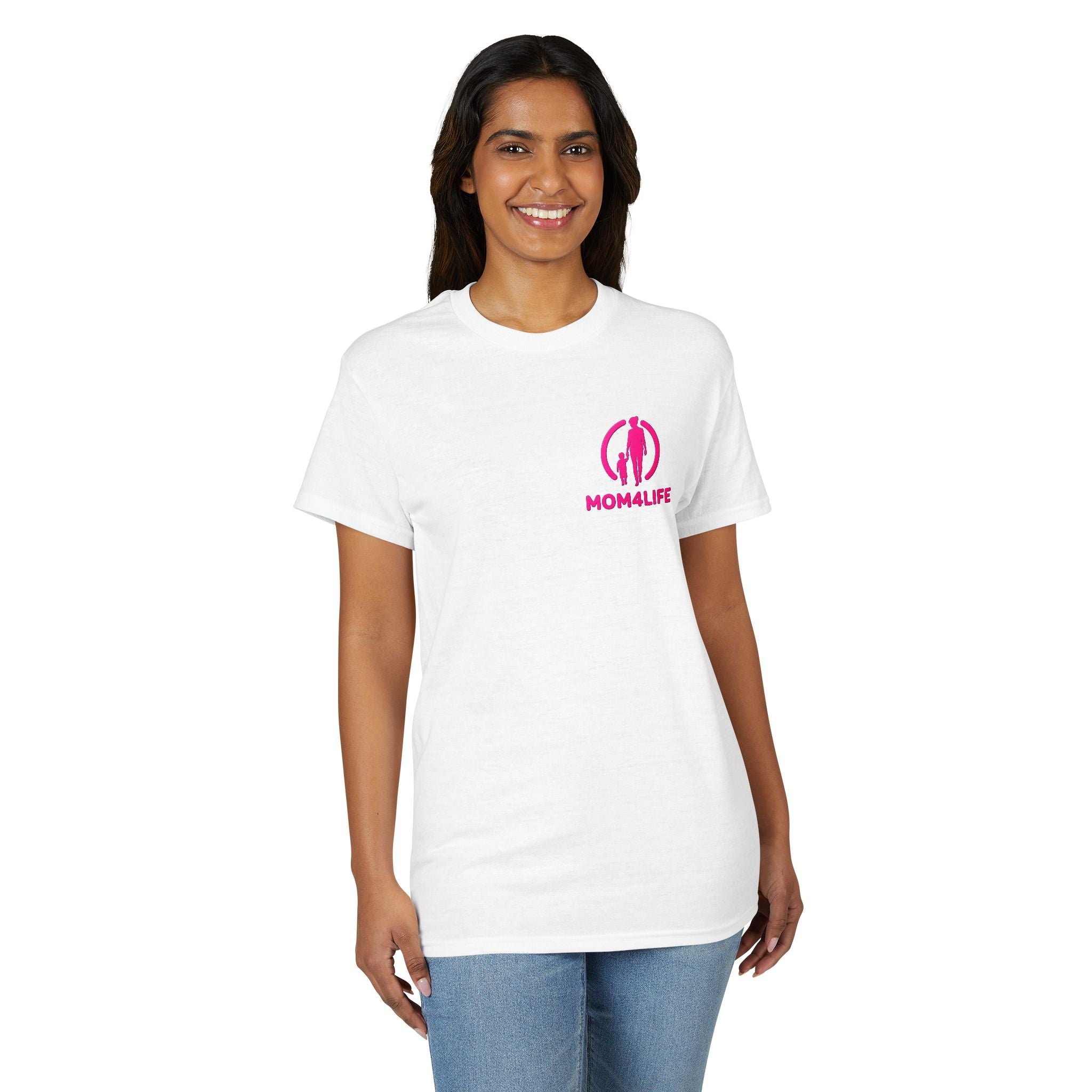 Mom Life T-Shirt – Pink Mom Silhouette Graphic Tee
