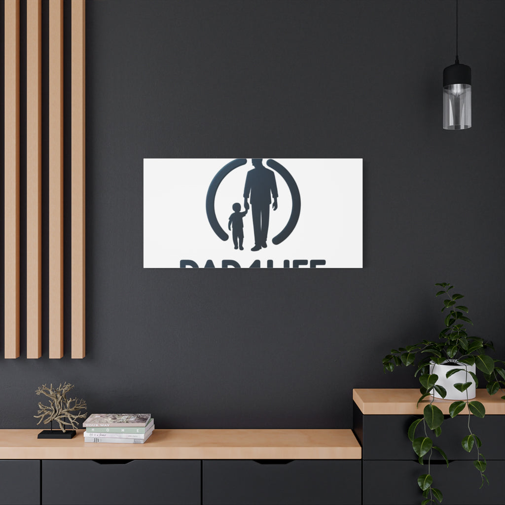 Canvas Wall Art — “DAD4LIFE” Father & Child Matte Stretched Canvas