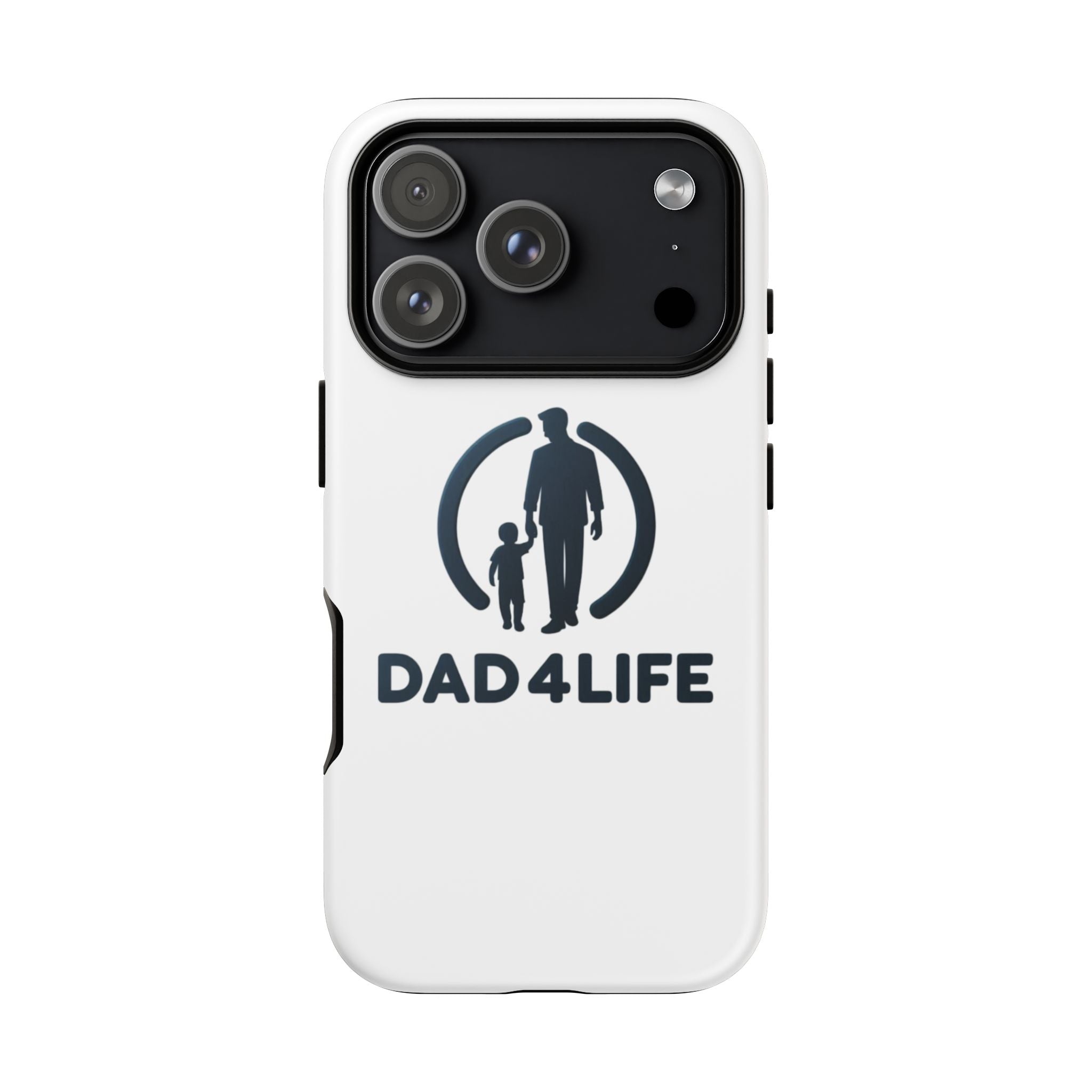 Funda protectora para teléfono Dad4Life — Funda protectora con silueta de padre e hijo
