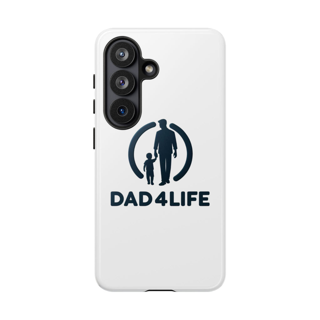 Funda protectora para teléfono Dad4Life — Funda protectora con silueta de padre e hijo