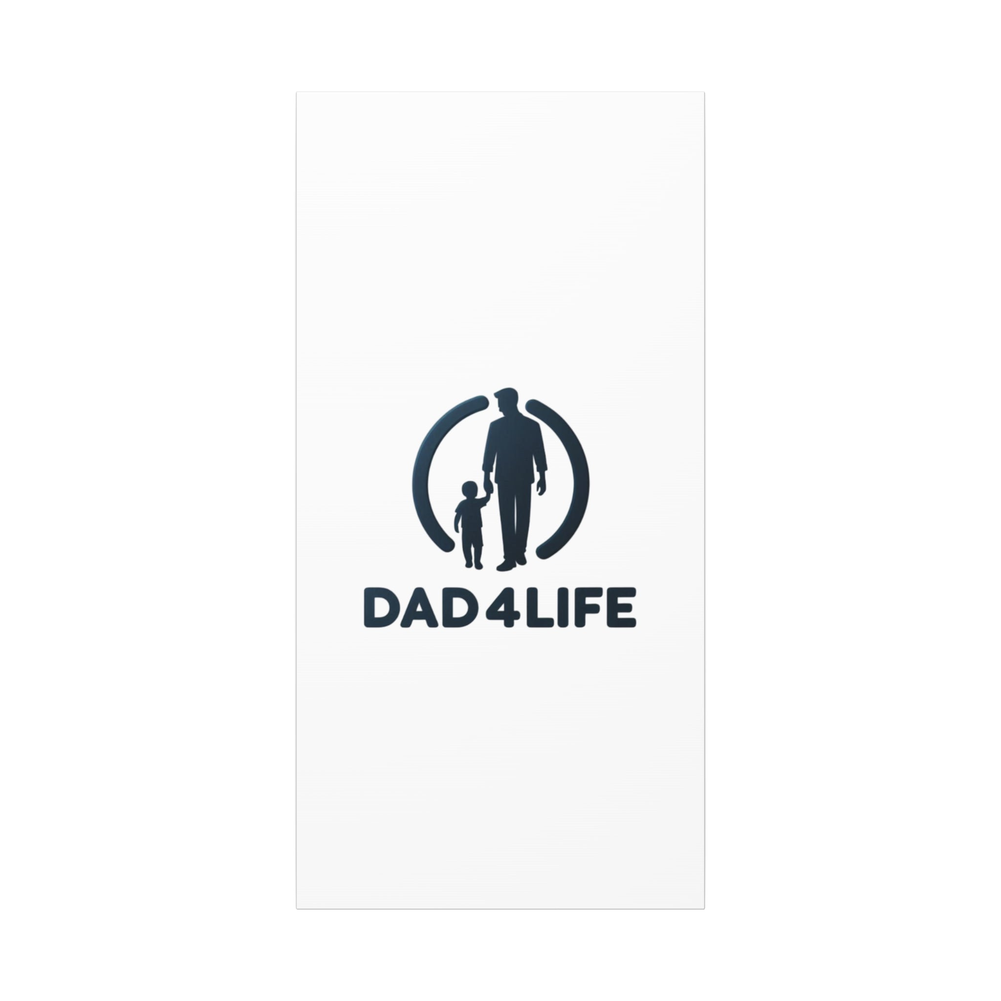 Canvas Wall Art — “DAD4LIFE” Father & Child Matte Stretched Canvas