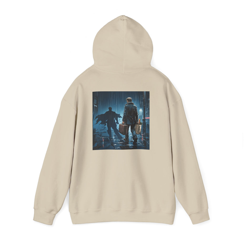 Dad 4 Life Hoodie — Father & Son Silhouette Pullover with Noir City Back Print