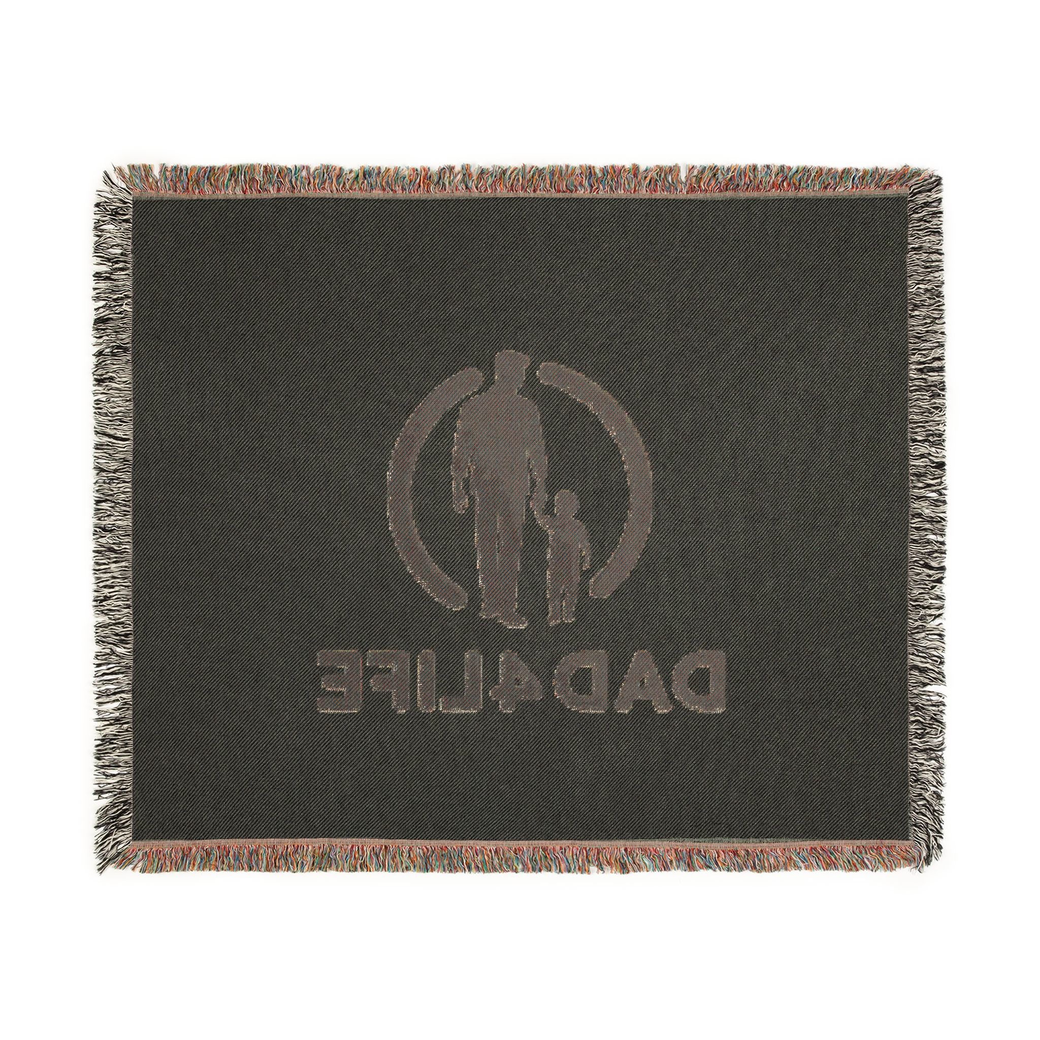 Dad 4 Life Woven Blanket — Father & Child Throw, Perfect Father's Day Gift