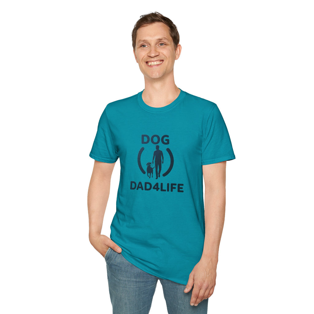Dog Dad T-Shirt — "DOG DAD4LIFE" Graphic Tee for Dog Lovers