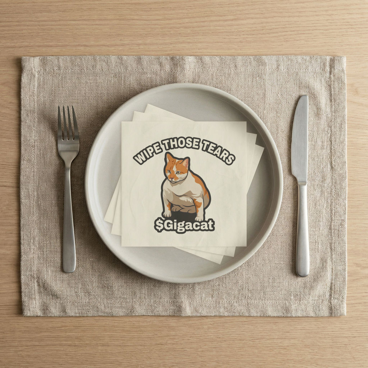 $Gigacat Uncoined Napkins