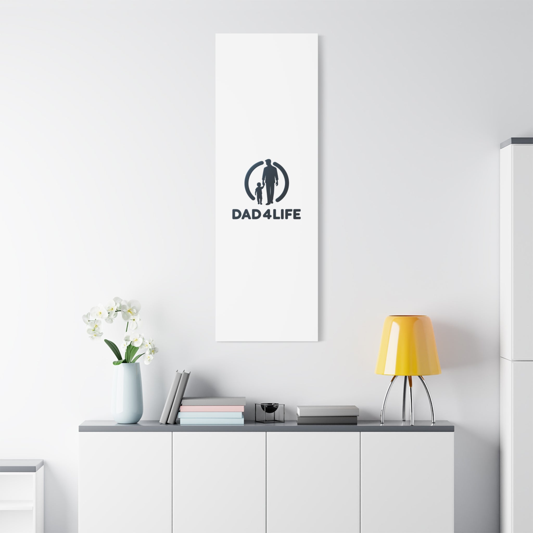 Canvas Wall Art — “DAD4LIFE” Father & Child Matte Stretched Canvas