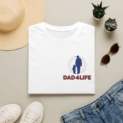 Dad 4 Life T-Shirt — Father & Child Silhouette Father's Day Tee