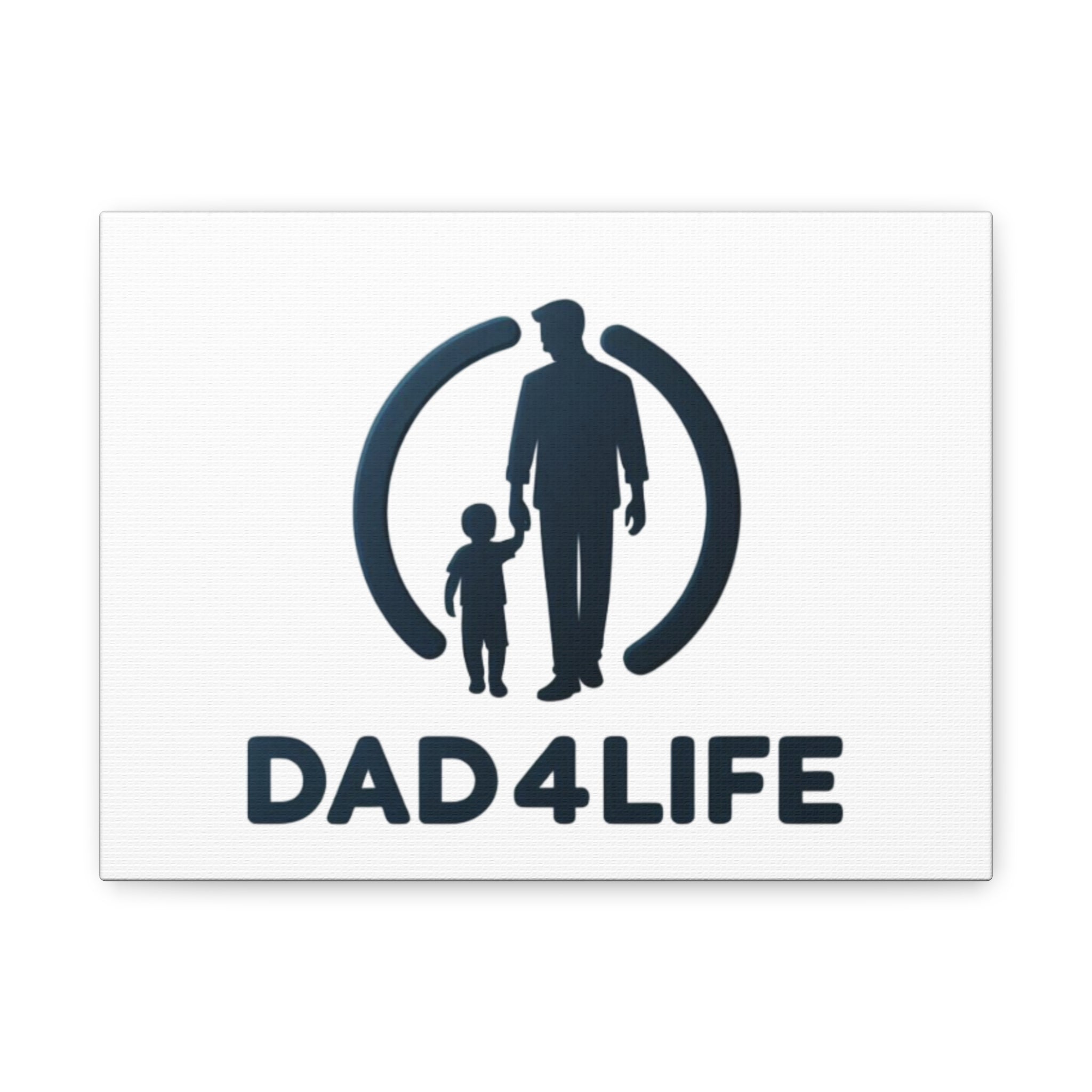 Canvas Wall Art — “DAD4LIFE” Father & Child Matte Stretched Canvas