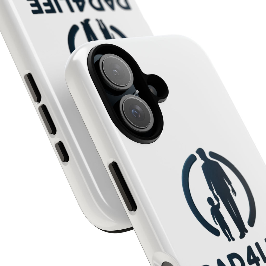 Funda protectora para teléfono Dad4Life — Funda protectora con silueta de padre e hijo