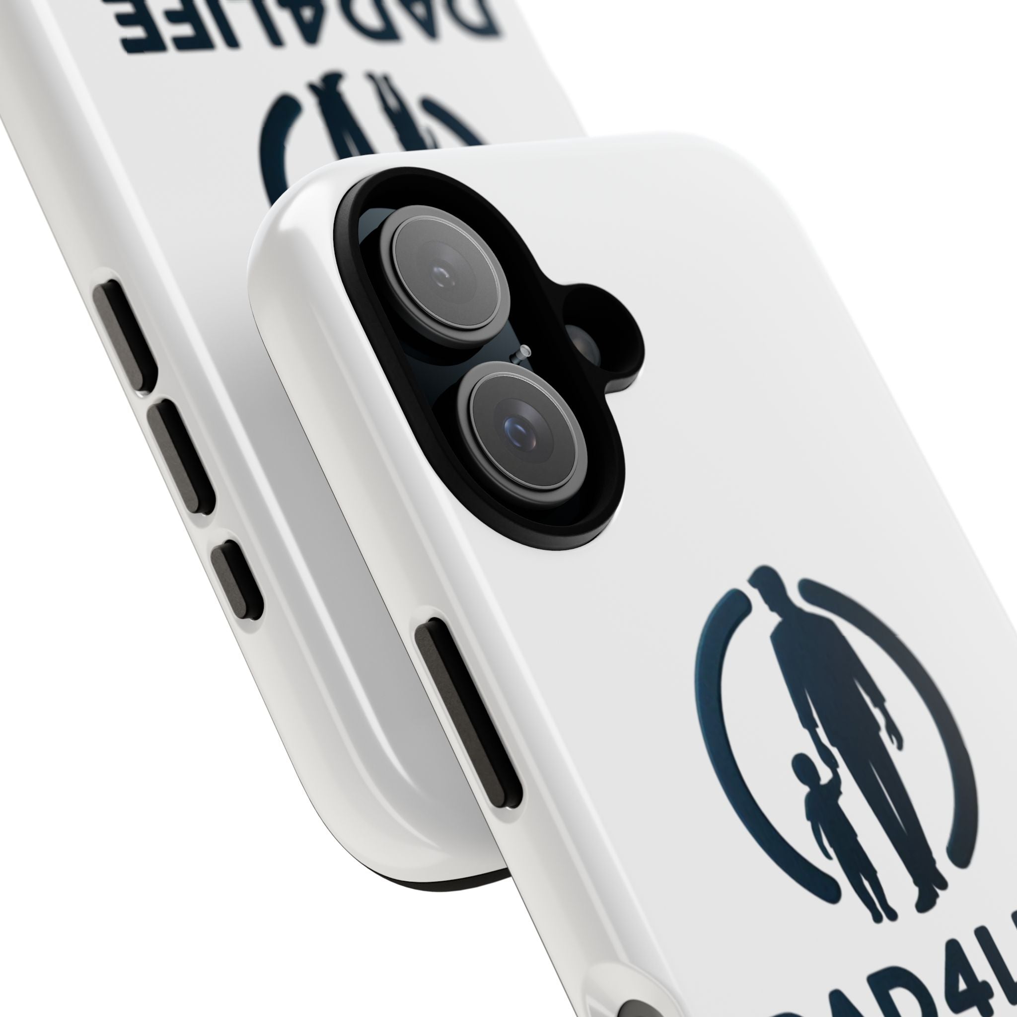 Funda protectora para teléfono Dad4Life — Funda protectora con silueta de padre e hijo
