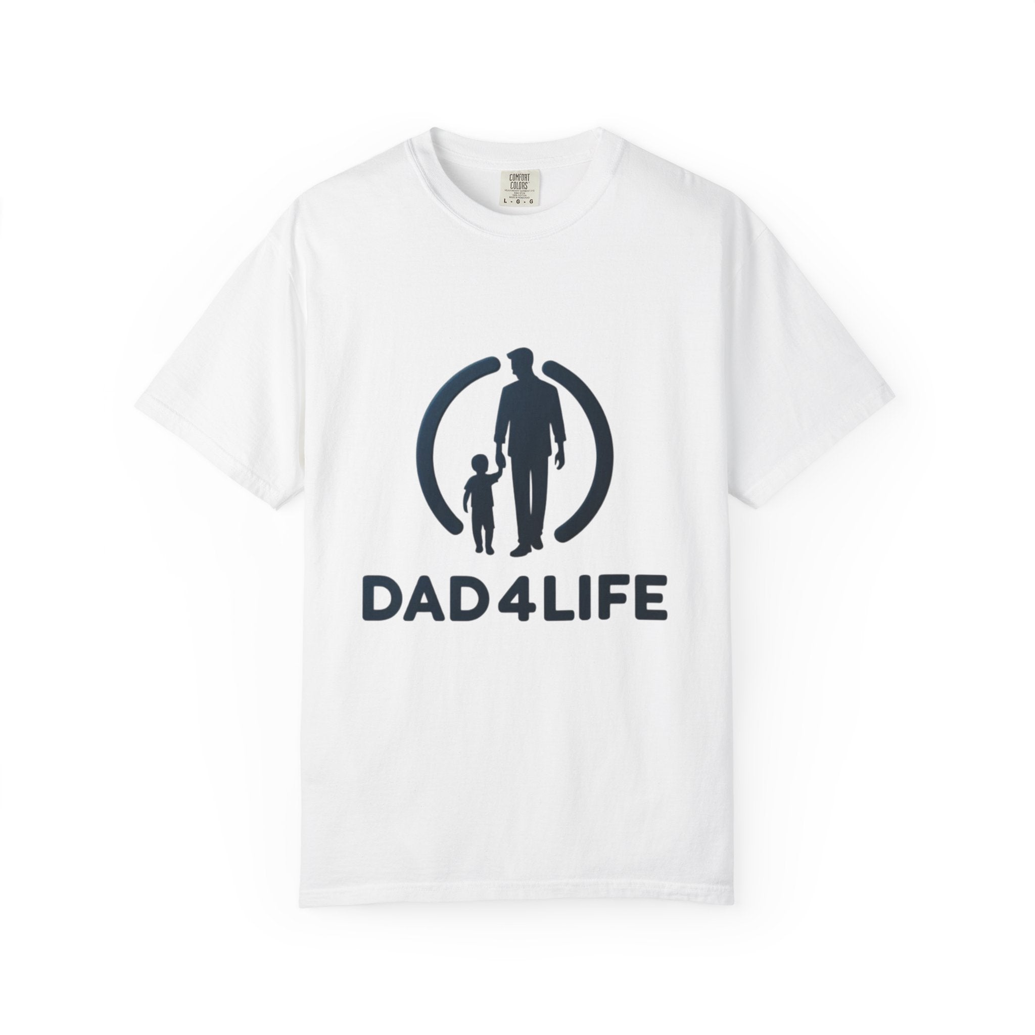 T-Shirt — DAD 4 LIFE Father’s Day Tee with Hero Shadow Back Graphic