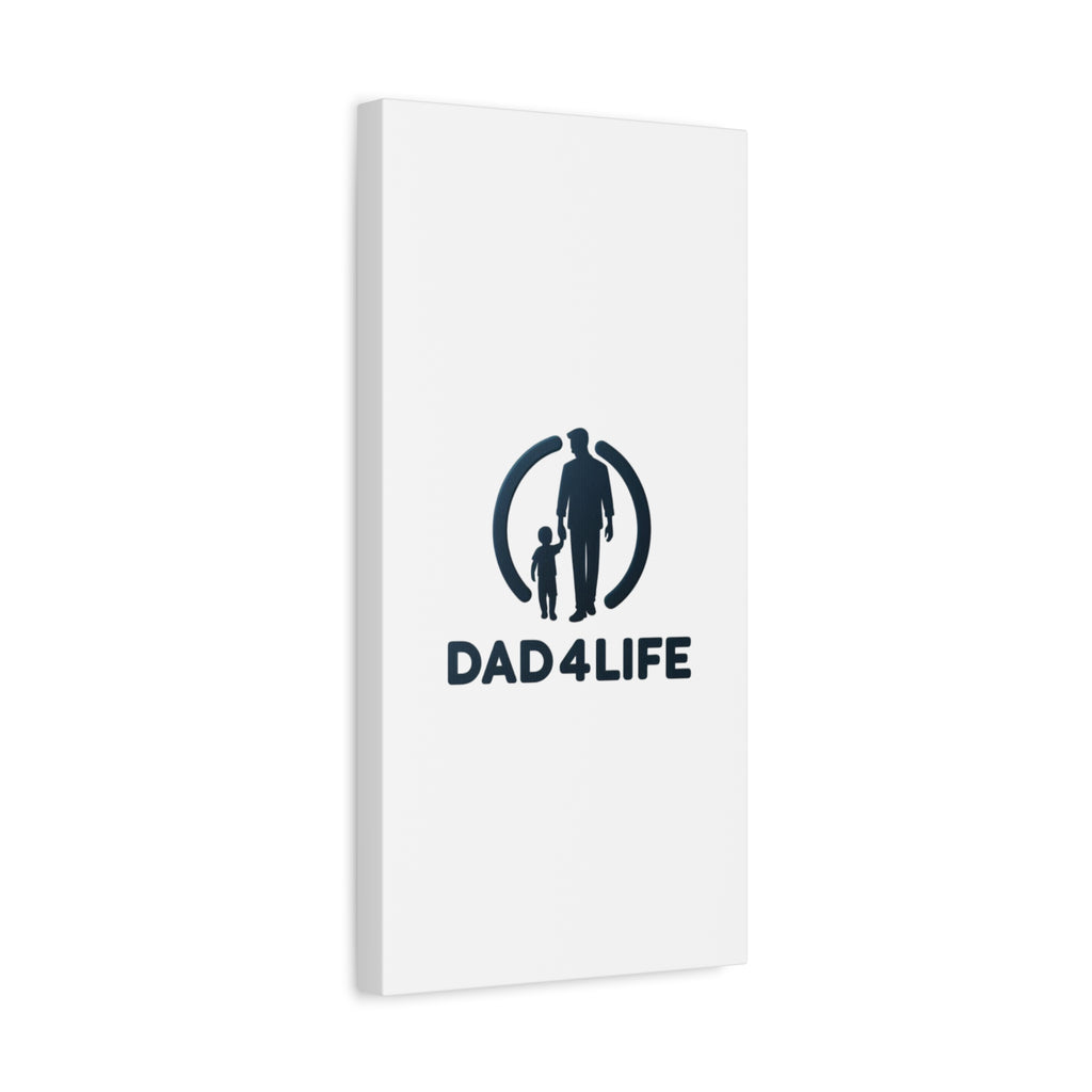 Canvas Wall Art — “DAD4LIFE” Father & Child Matte Stretched Canvas