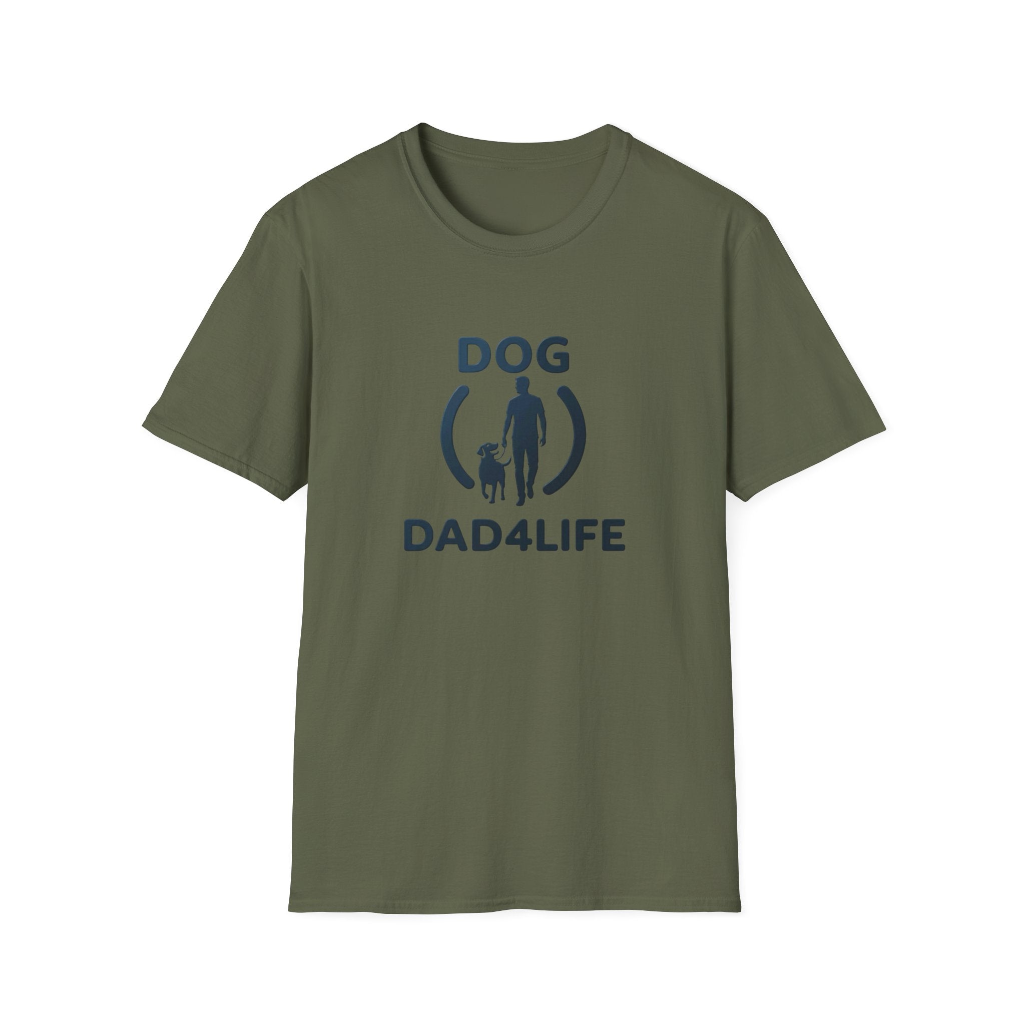 Dog Dad T-Shirt — "DOG DAD4LIFE" Graphic Tee for Dog Lovers